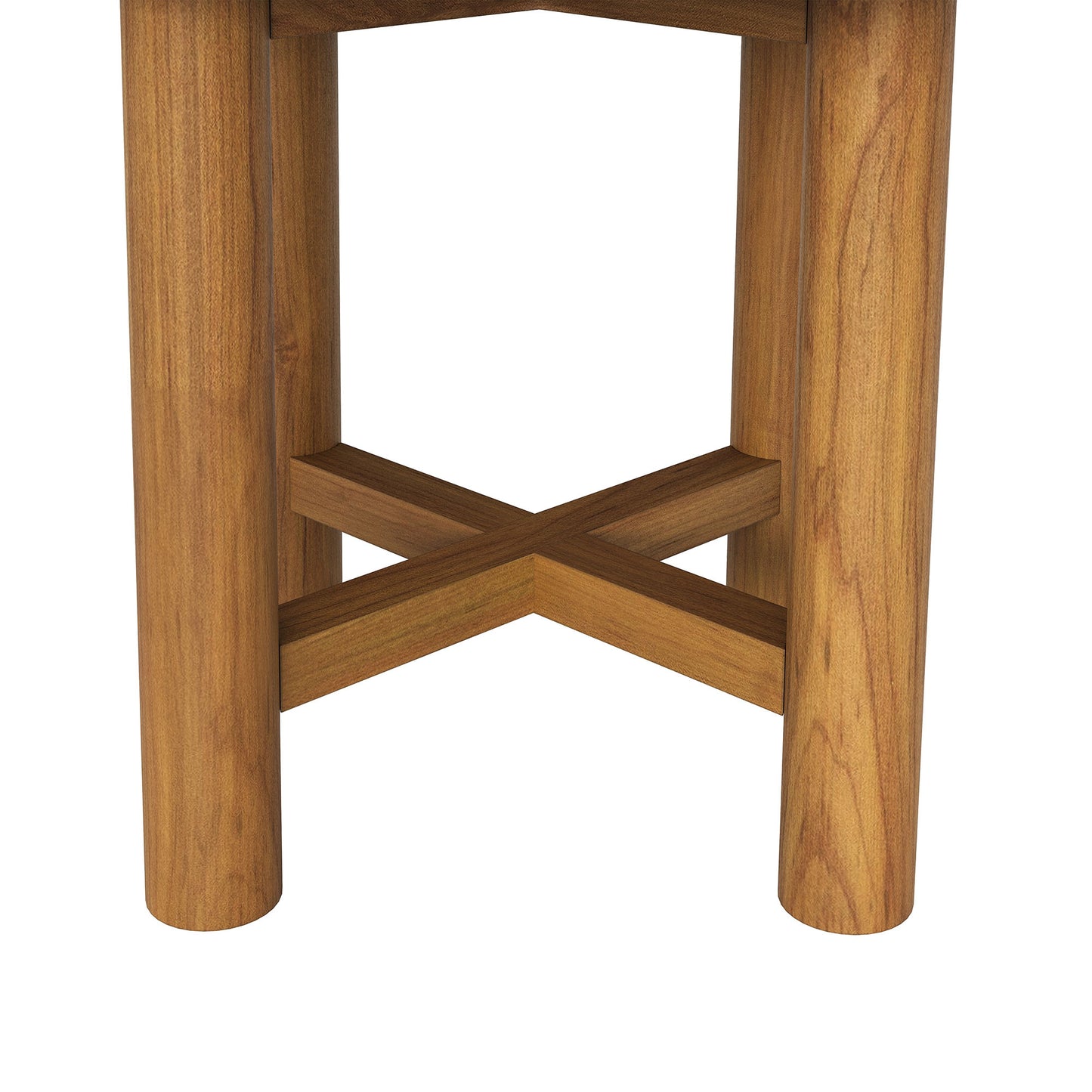 Eleni 20-Inch Round Outdoor Patio Teak Wood Side Table by Modway