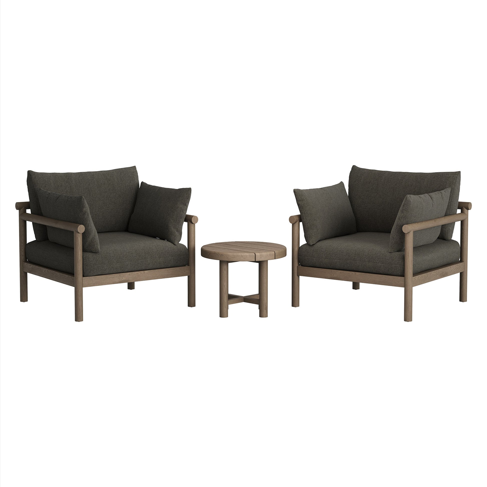 Eleni 3-Piece Outdoor Patio Teak Wood Furniture Set by Modway