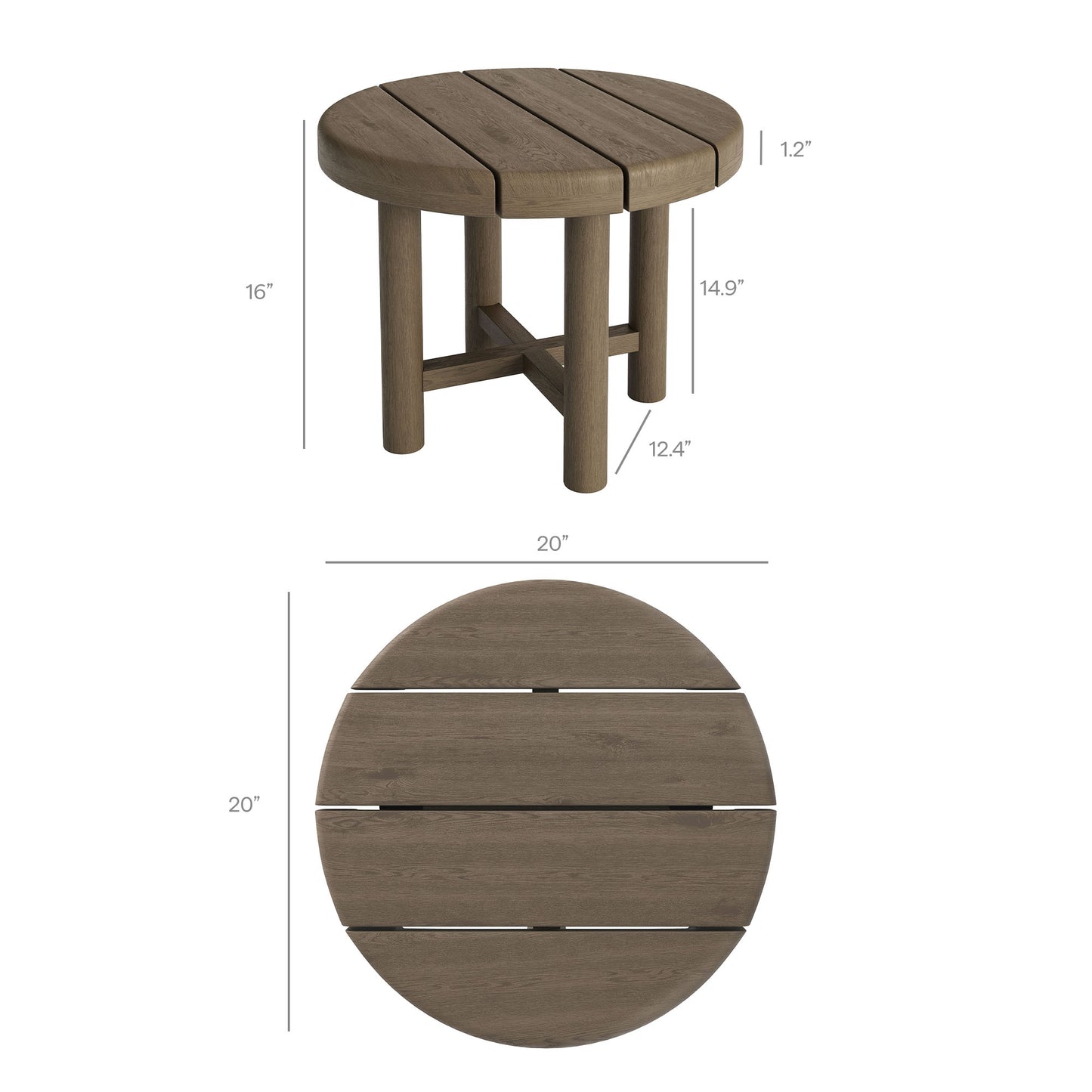 Eleni 3-Piece Outdoor Patio Teak Wood Furniture Set by Modway