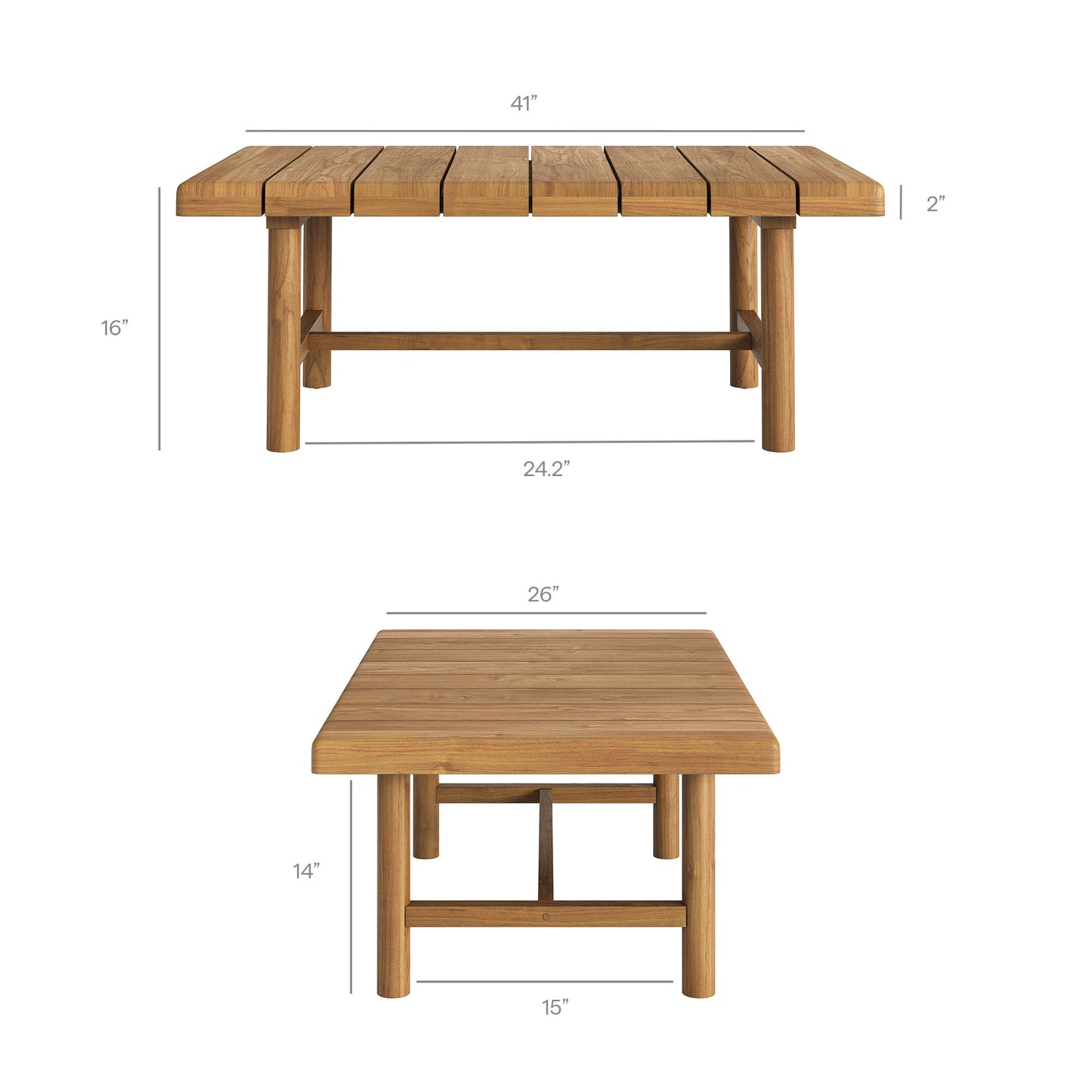Eleni 5-Piece Outdoor Patio Teak Wood Furniture Set by Modway