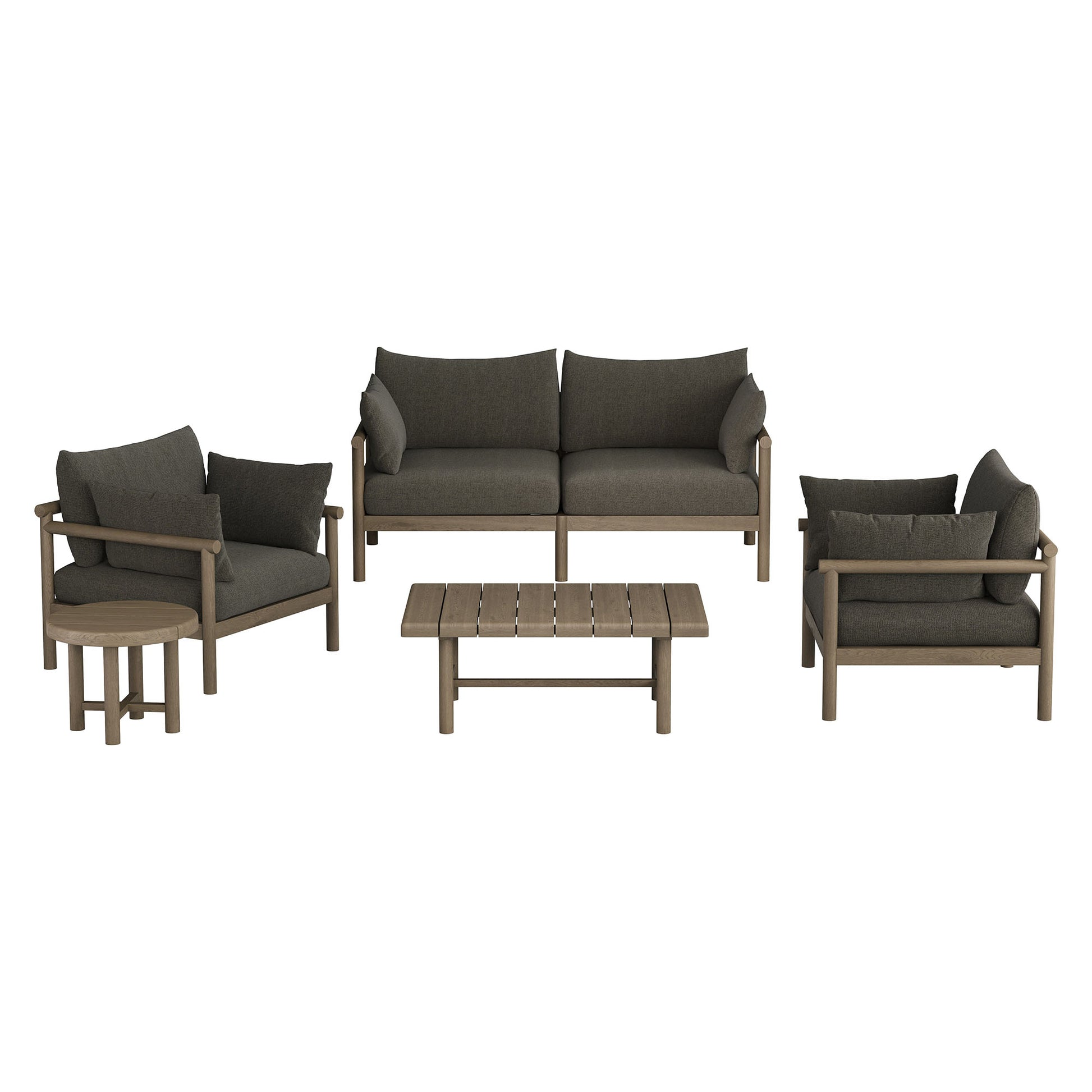 Eleni 5-Piece Outdoor Patio Teak Wood Furniture Set by Modway