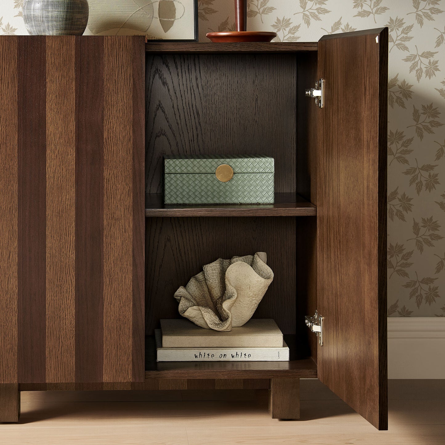 Kline 2-Door Striped Accent Cabinet by Modway