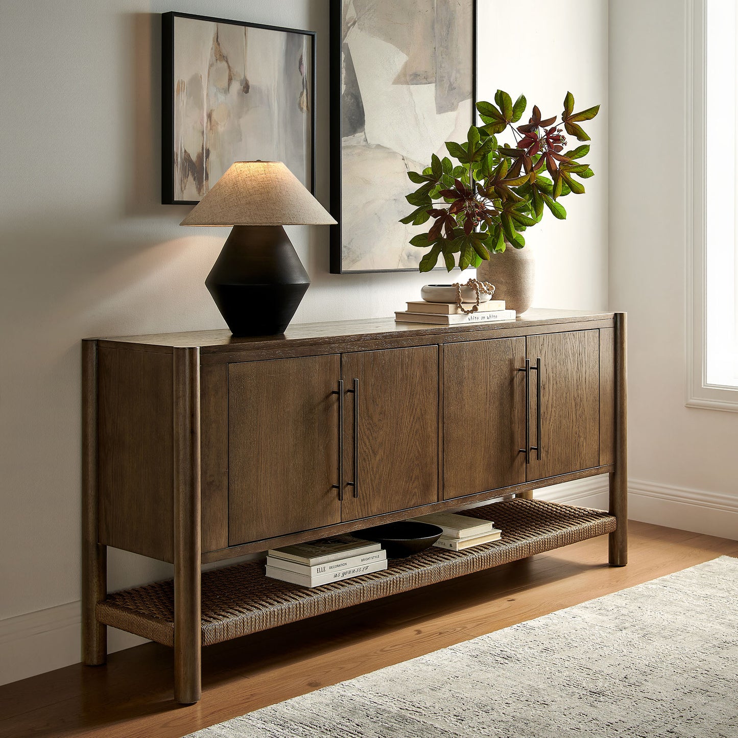 Taschen 4-Door Wood Sideboard Cabinet by Modway