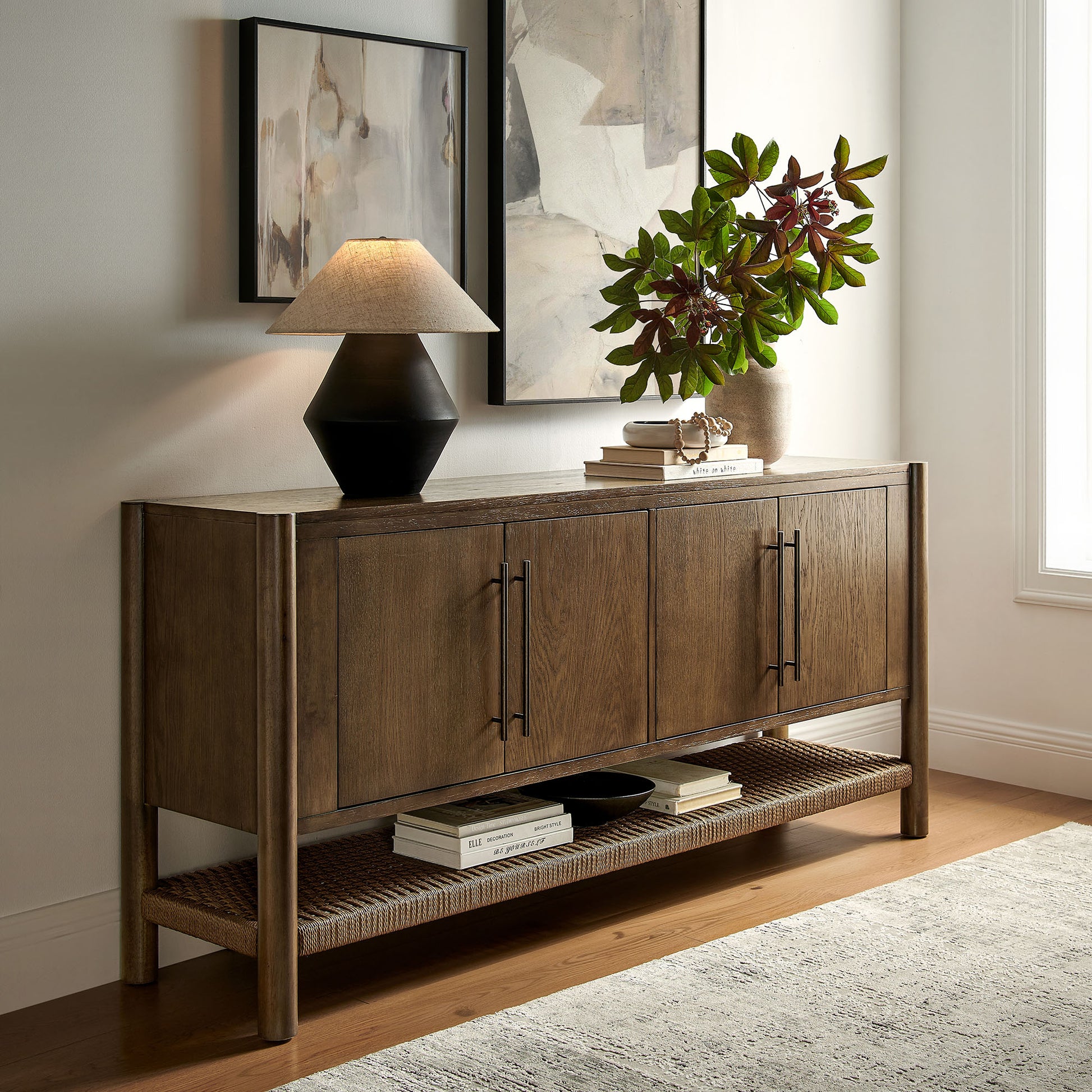 Taschen 4-Door Wood Sideboard Cabinet by Modway