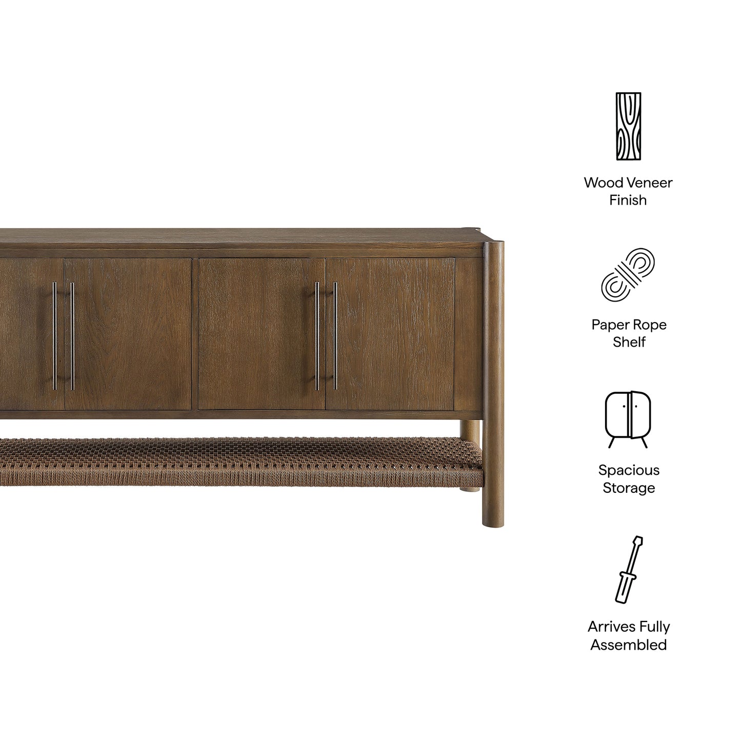 Taschen 4-Door Wood Sideboard Cabinet by Modway