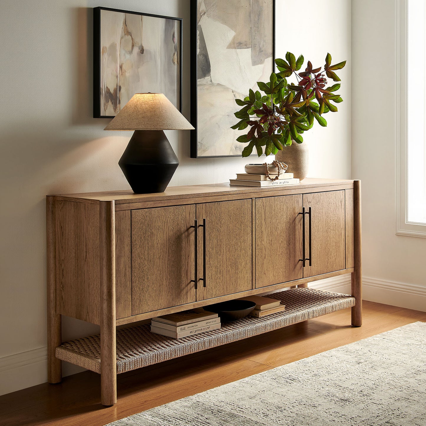 Taschen 4-Door Wood Sideboard Cabinet by Modway
