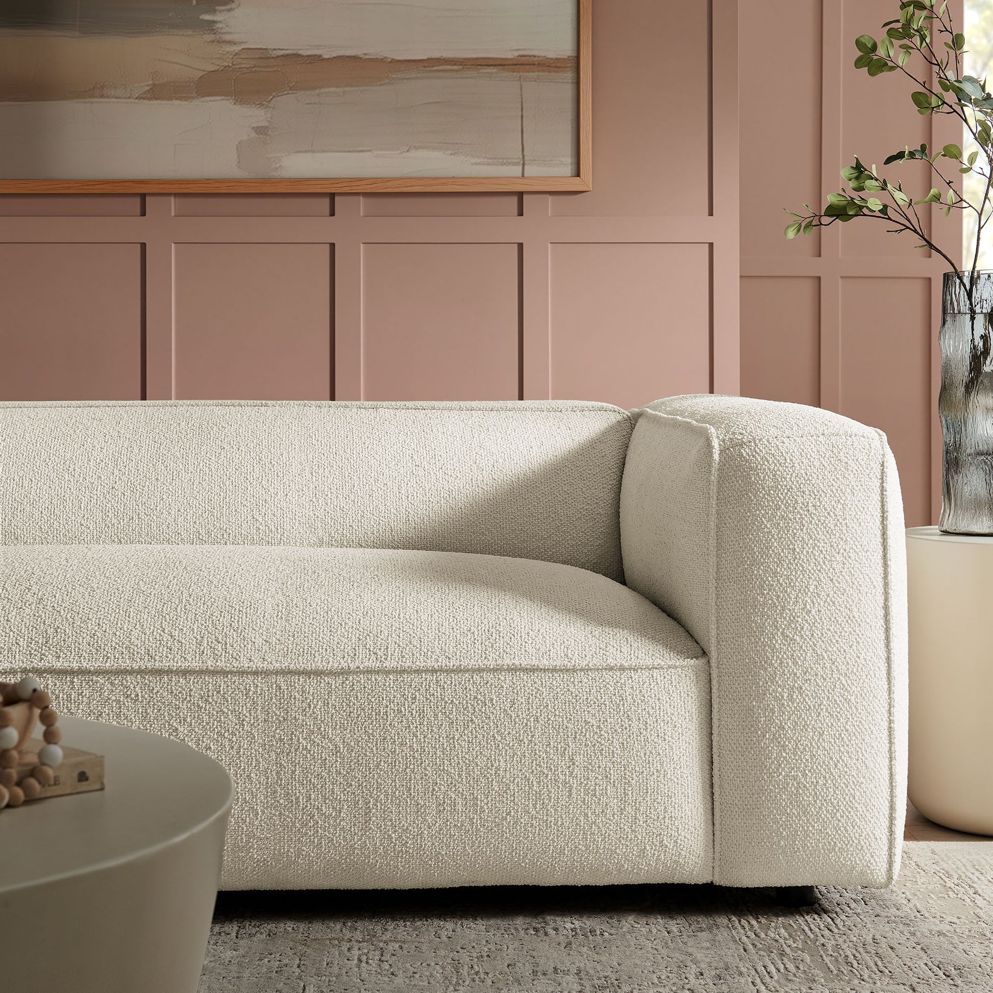 Auren 88 Inch Lattice Bouclé Upholstered Sofa by Modway