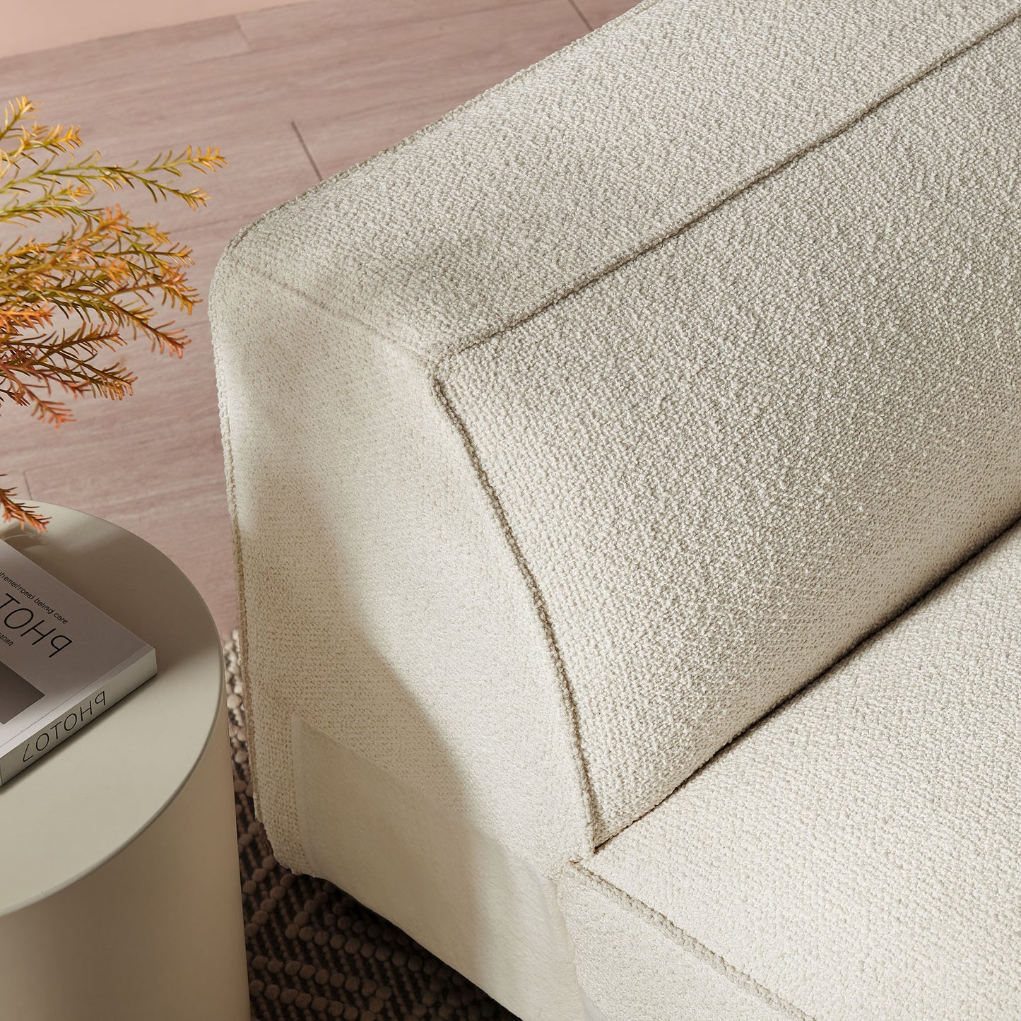 Auren Lattice Bouclé Upholstered Modular Right-Facing Arm Chair by Modway