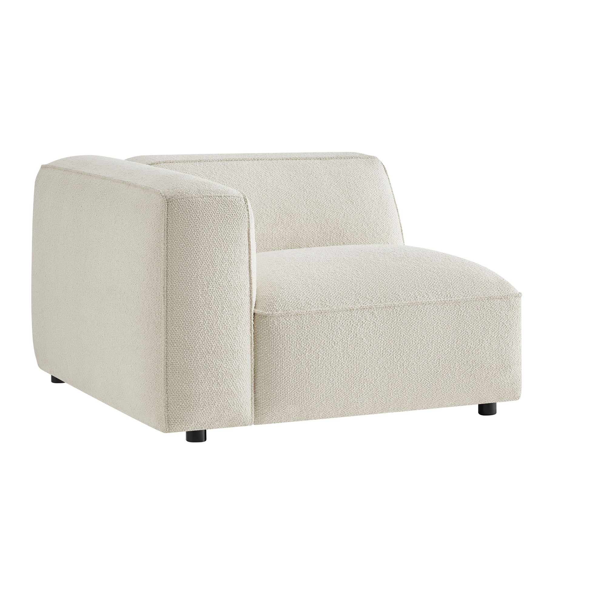 Auren Lattice Bouclé Upholstered Modular Left-Facing Arm Chair by Modway