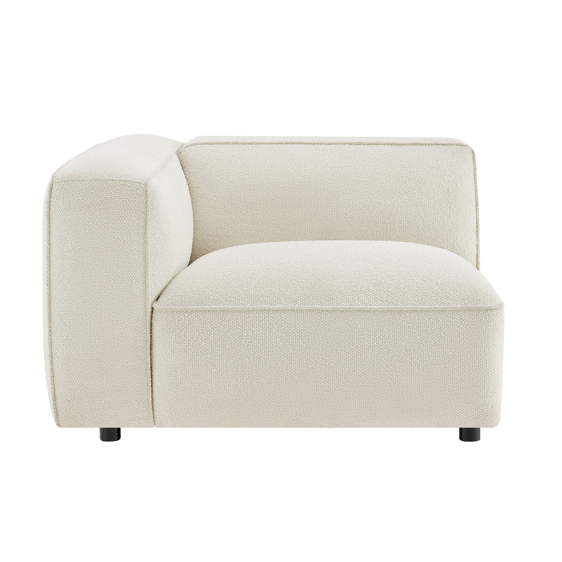 Auren Lattice Bouclé Upholstered Modular Left-Facing Arm Chair by Modway