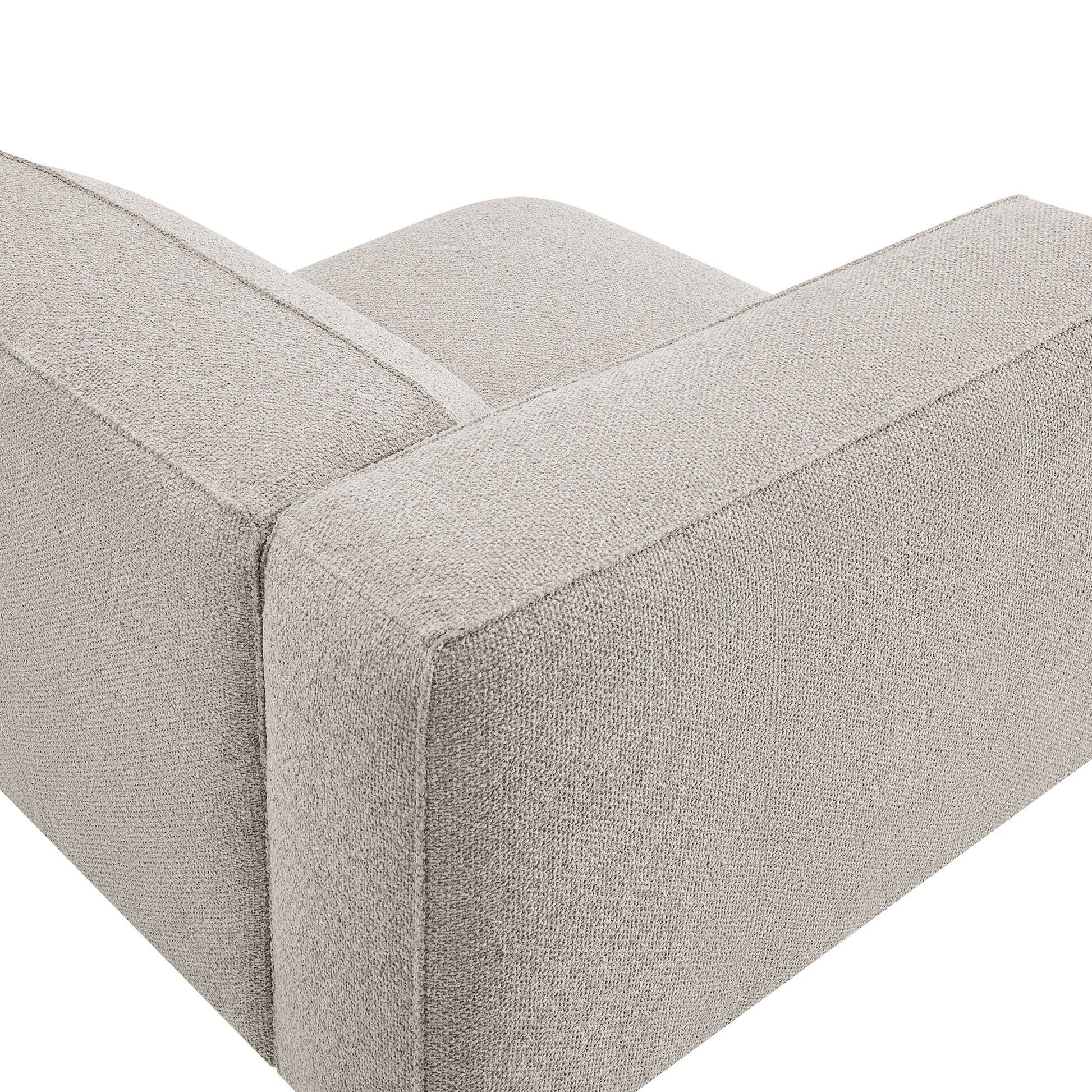 Auren Lattice Bouclé Upholstered Modular Left-Facing Arm Chair by Modway
