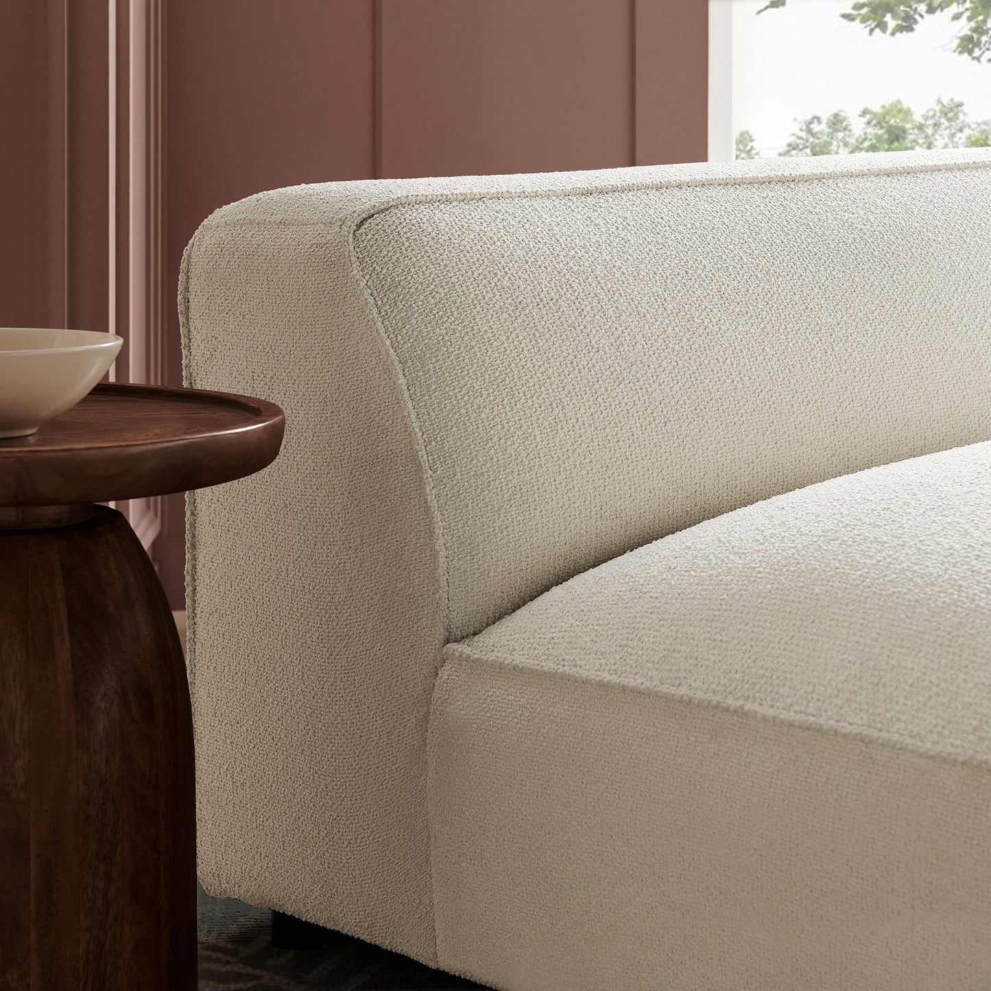 Auren Lattice Bouclé Upholstered Modular Armless Chair by Modway