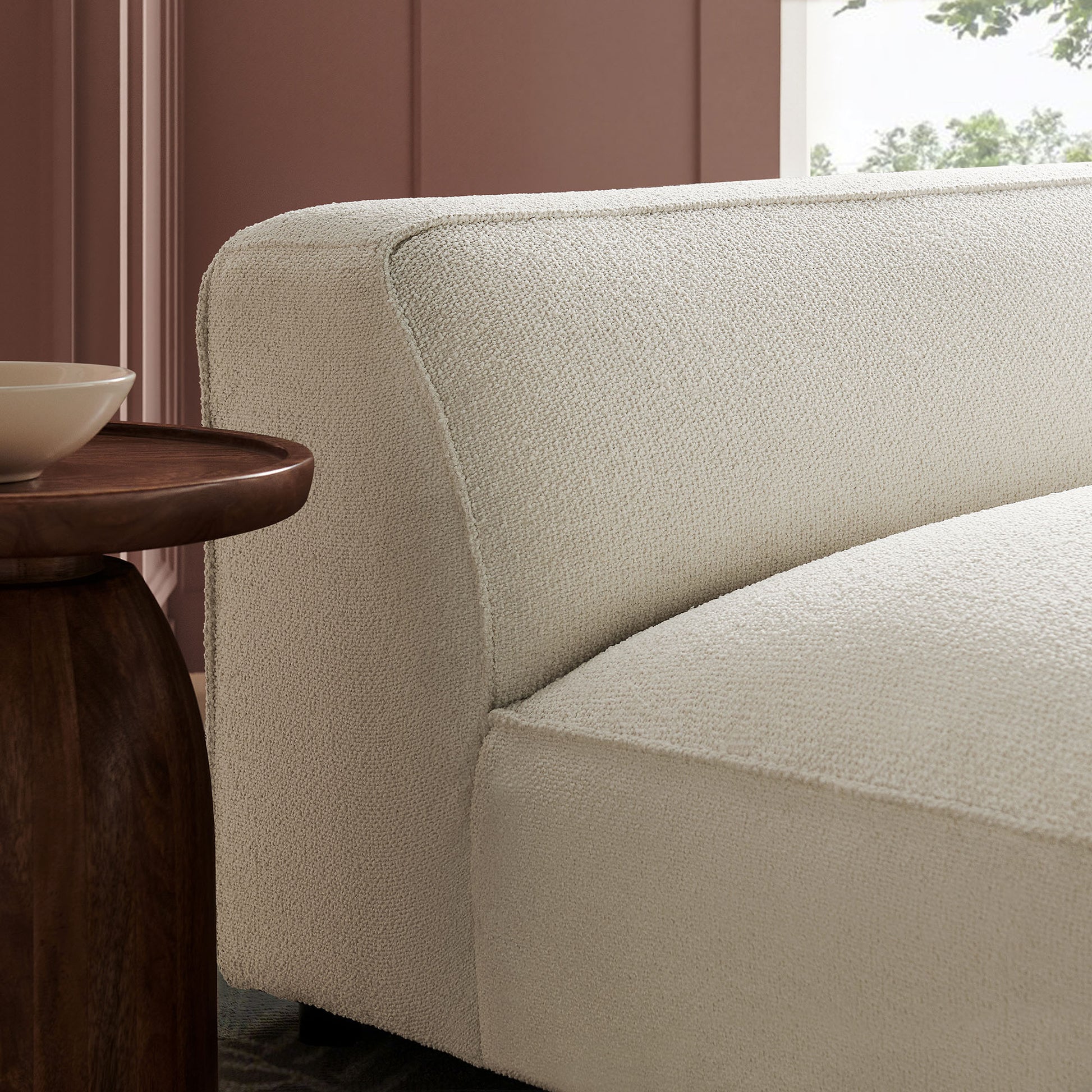 Auren Lattice Bouclé Upholstered Modular Armless Chair by Modway
