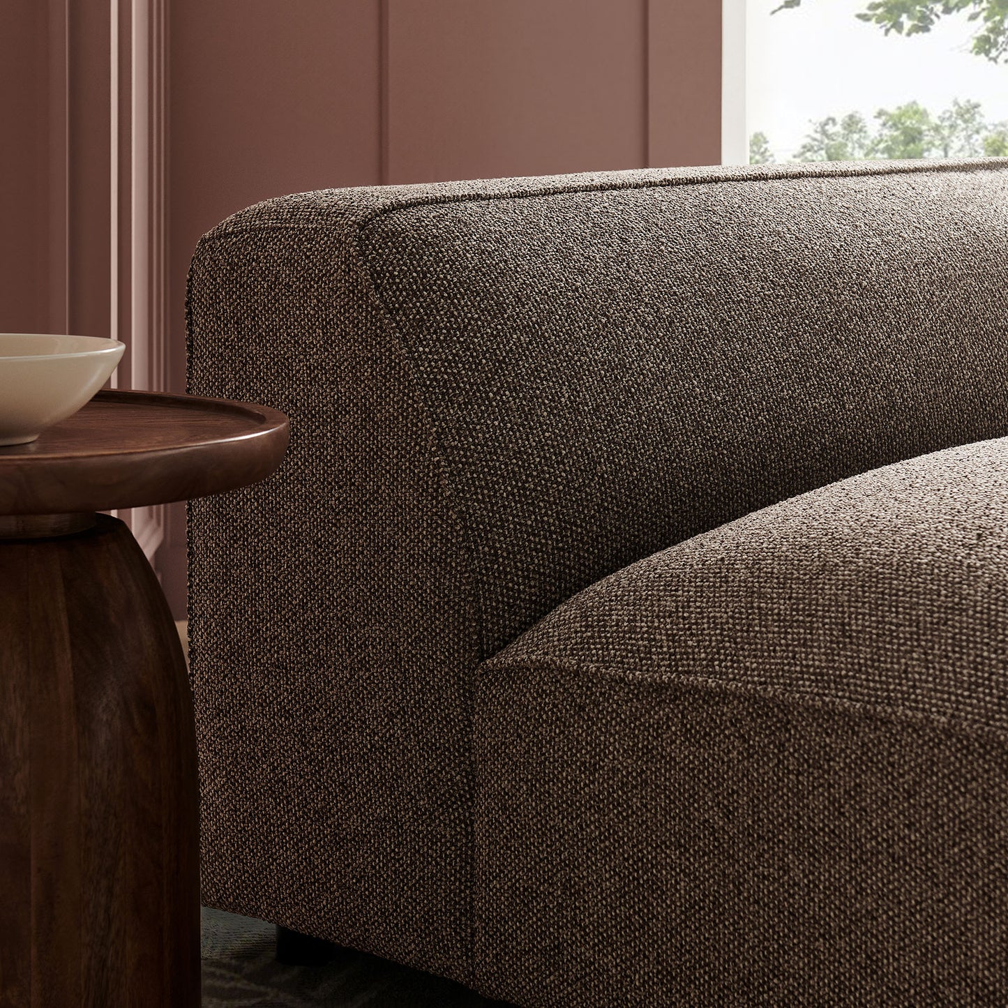 Auren Lattice Bouclé Upholstered Modular Armless Chair by Modway