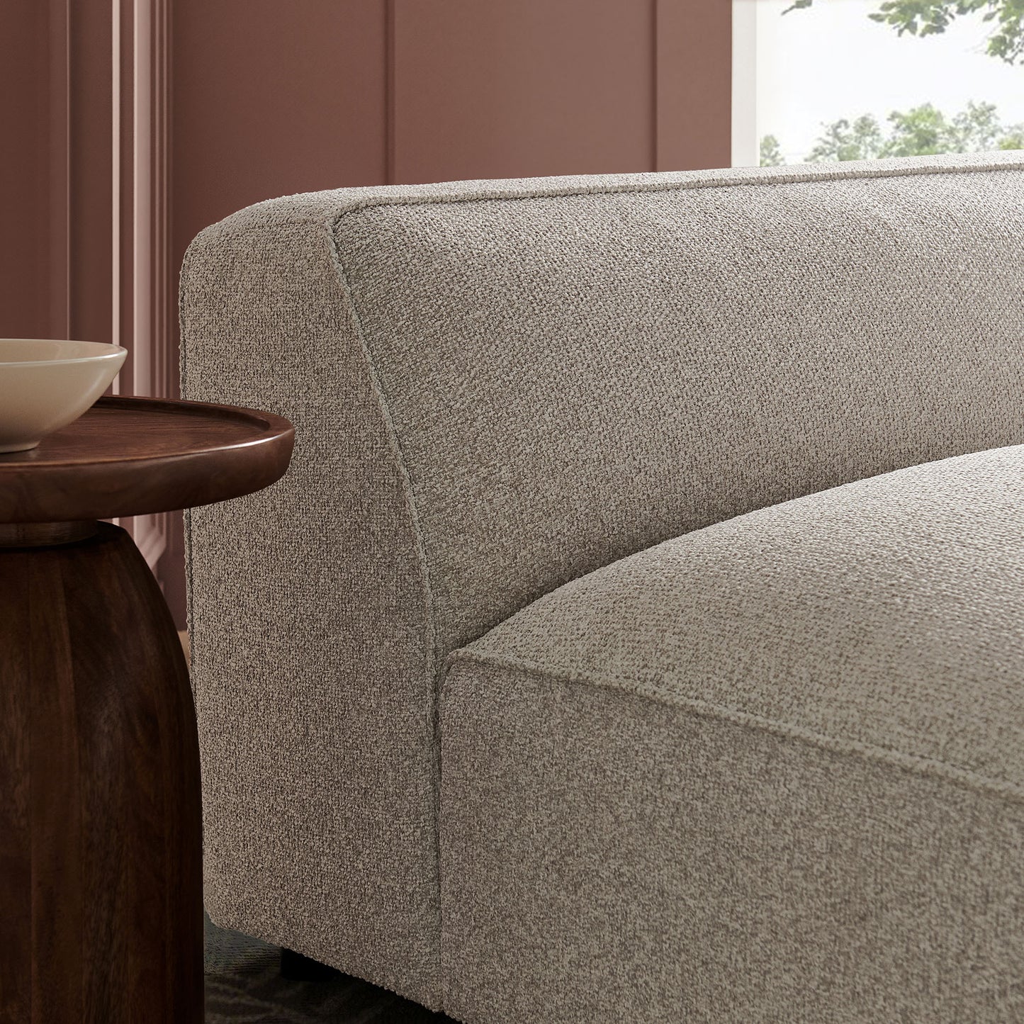 Auren Lattice Bouclé Upholstered Modular Armless Chair by Modway