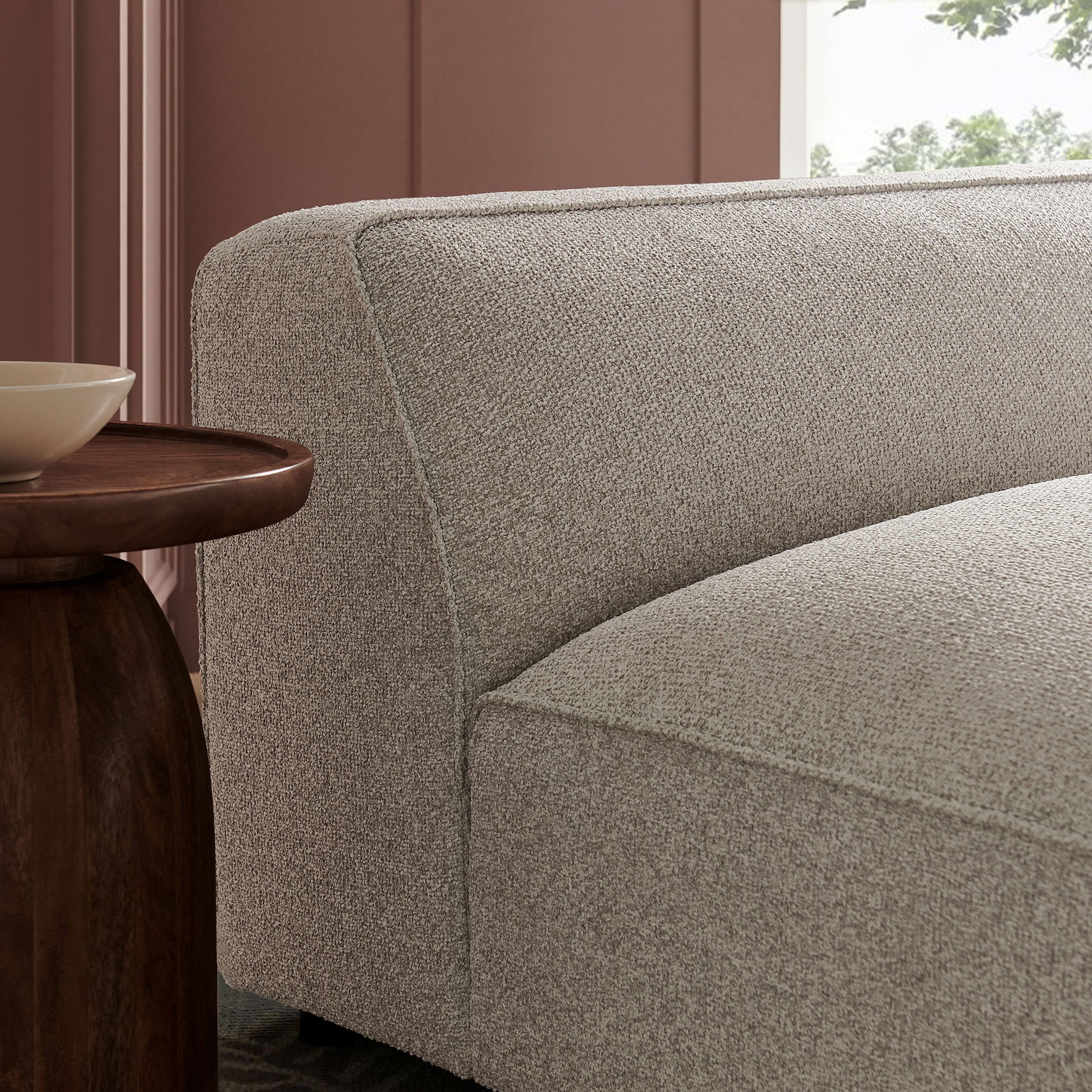Auren Lattice Bouclé Upholstered Modular Armless Chair by Modway