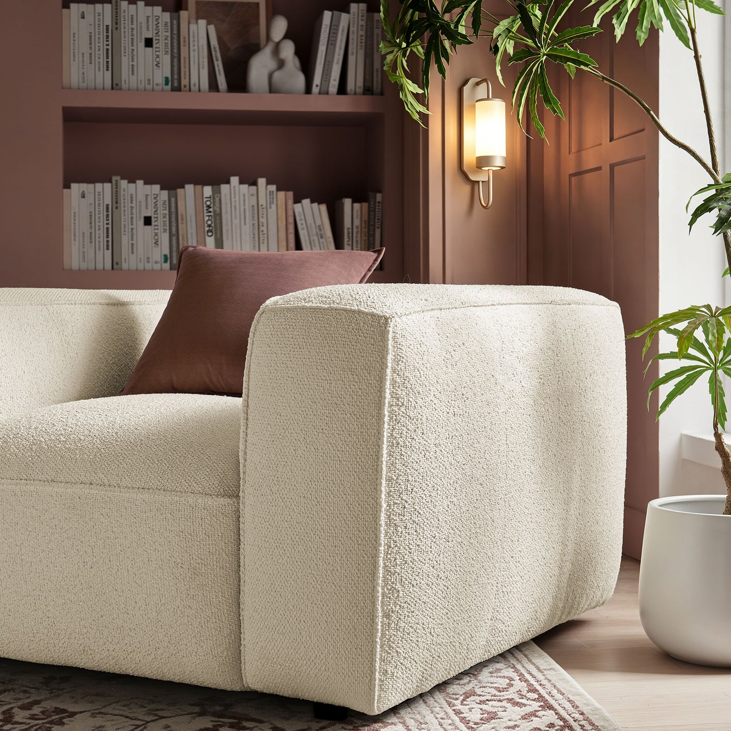 Auren Lattice Bouclé Upholstered Accent Chair by Modway
