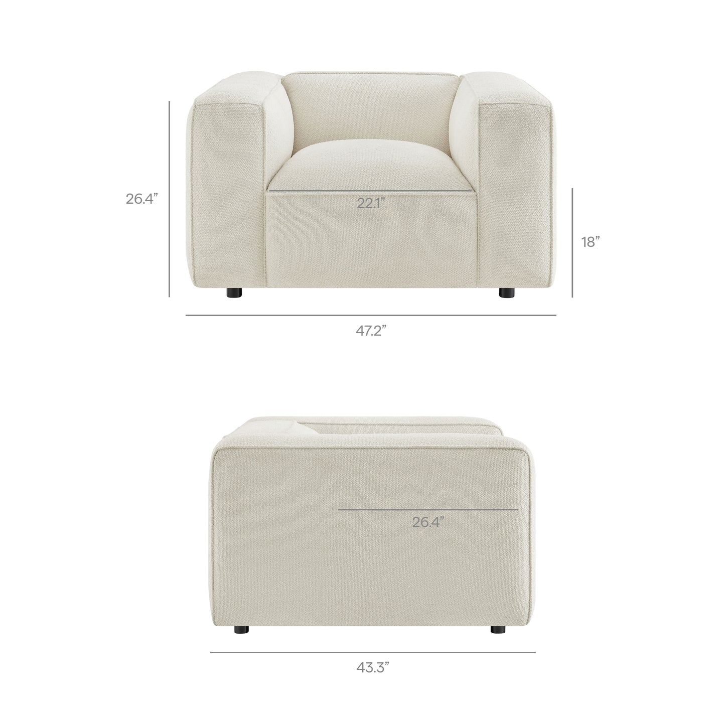 Auren Lattice Bouclé Upholstered Accent Chair by Modway