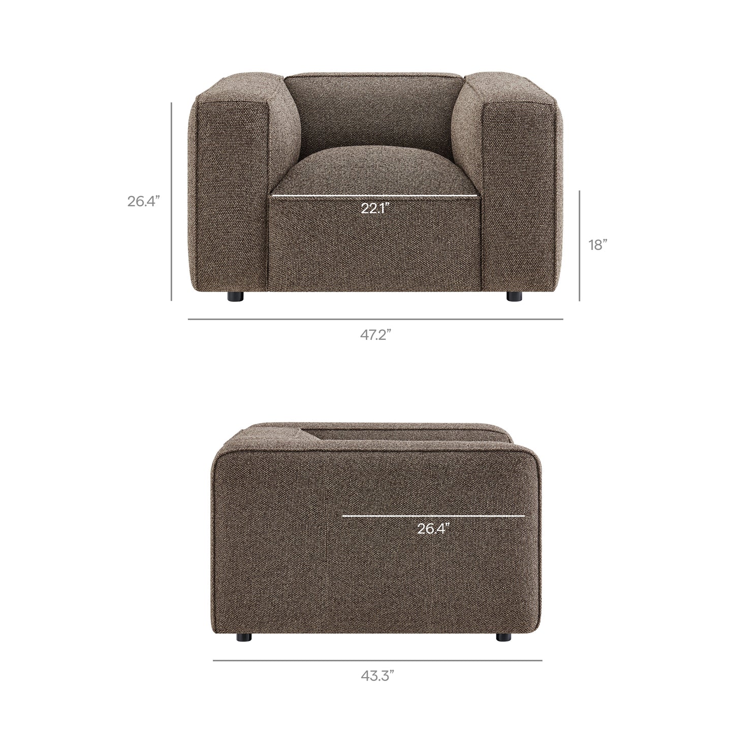 Auren Lattice Bouclé Upholstered Accent Chair by Modway