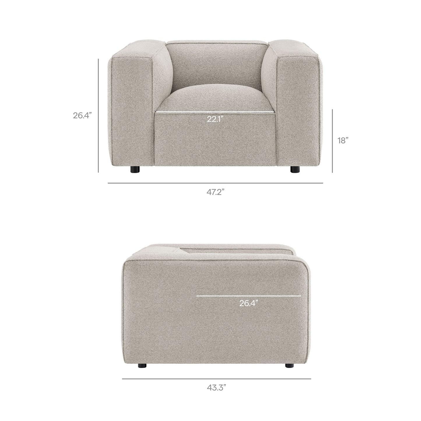 Auren Lattice Bouclé Upholstered Accent Chair by Modway