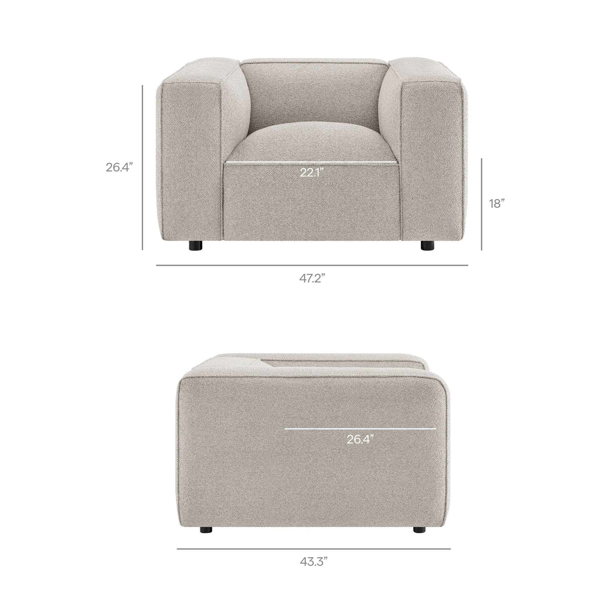Auren Lattice Bouclé Upholstered Accent Chair by Modway