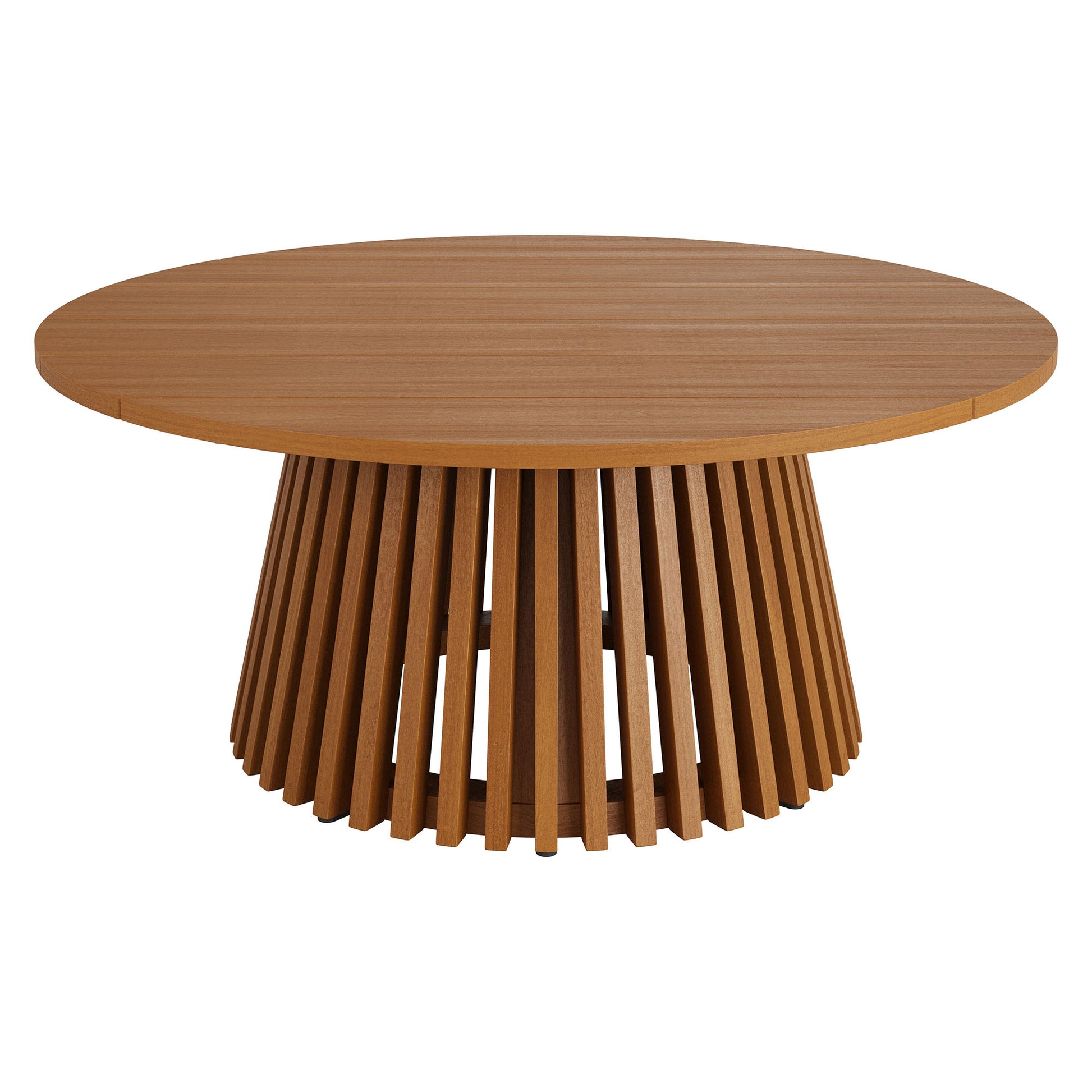 Lane 39 Inch Round Outdoor Patio Teak Wood Coffee Table by Modway