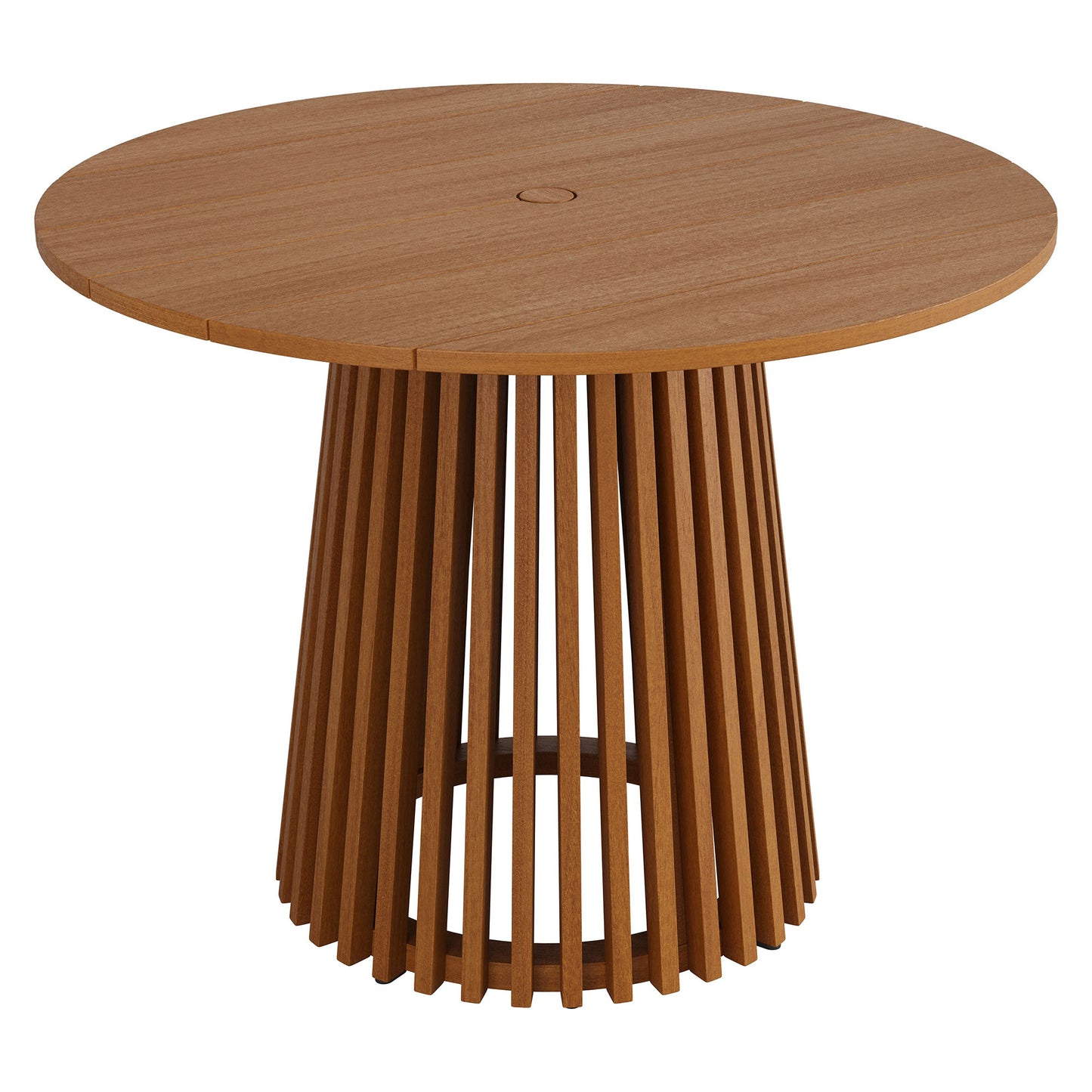 Lane 39 Inch Round Outdoor Patio Teak Wood Dining Table by Modway