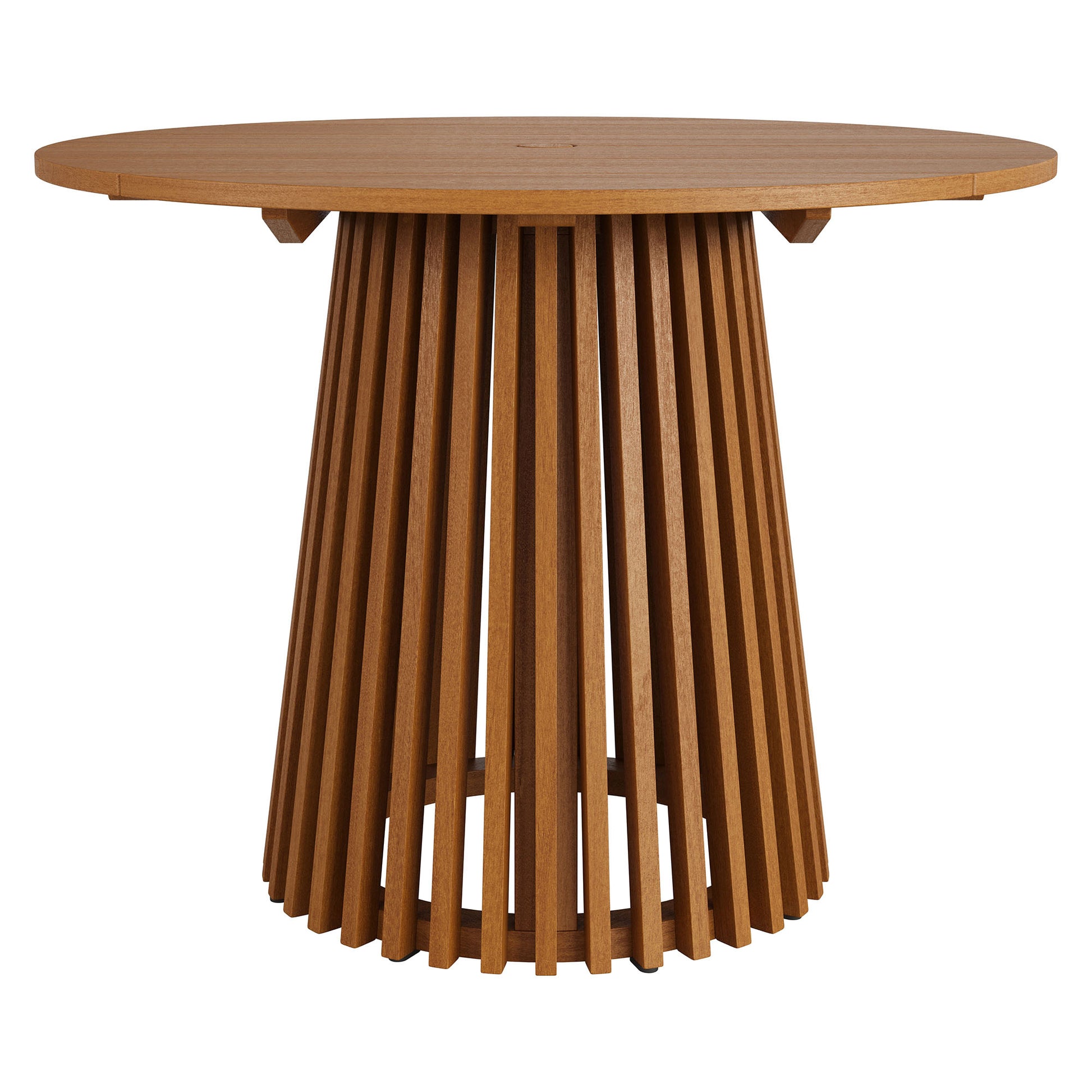 Lane 39 Inch Round Outdoor Patio Teak Wood Dining Table by Modway