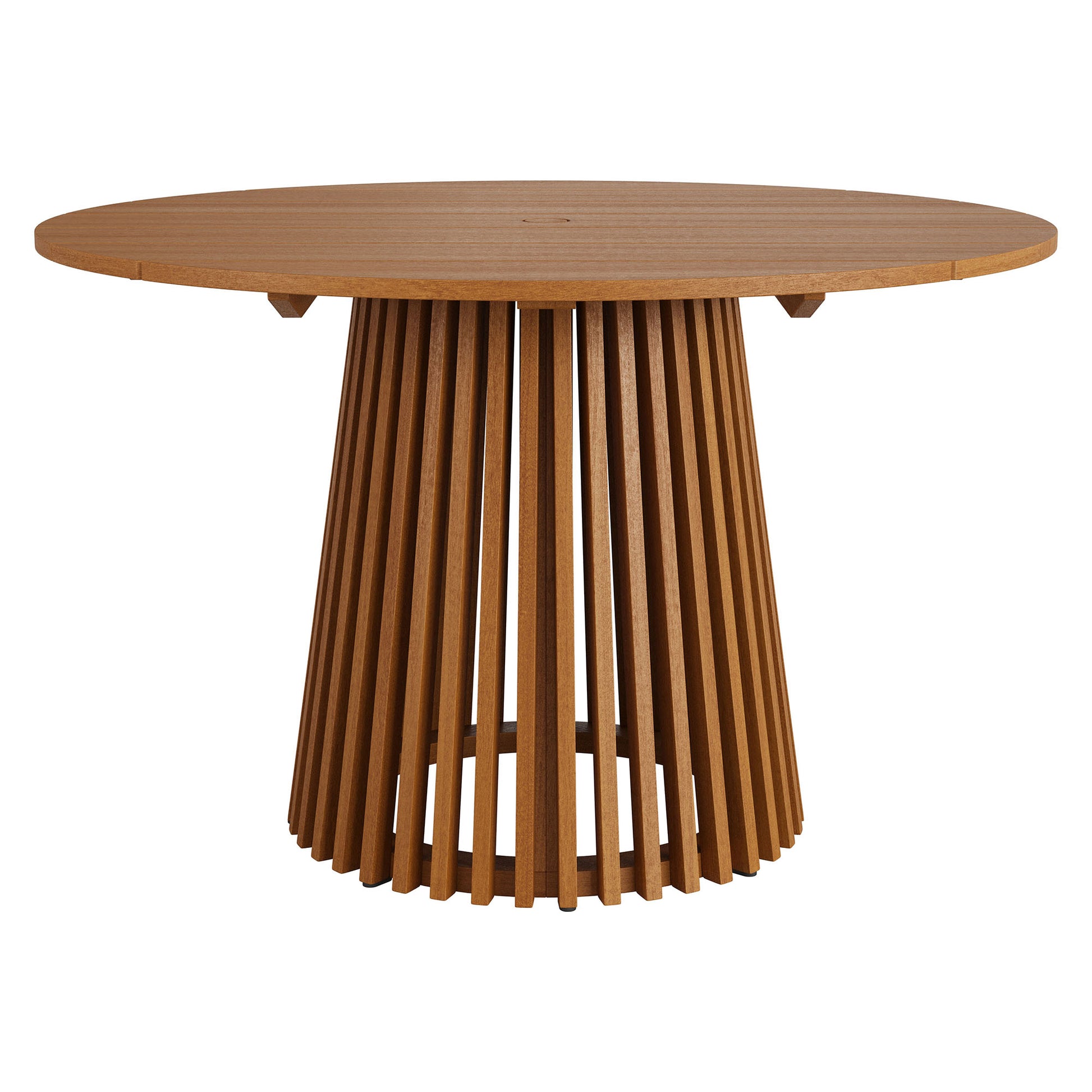Lane 47 Inch Round Outdoor Patio Teak Wood Dining Table by Modway