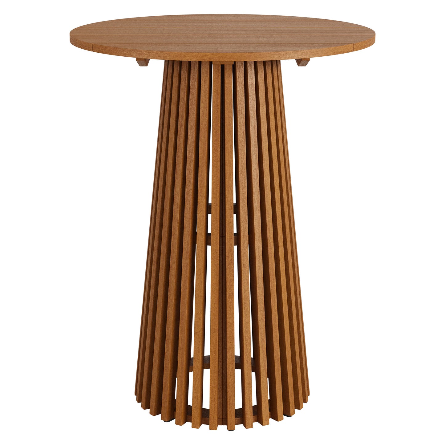 Lane 31 Inch Round Outdoor Patio Teak Wood Bar Table by Modway