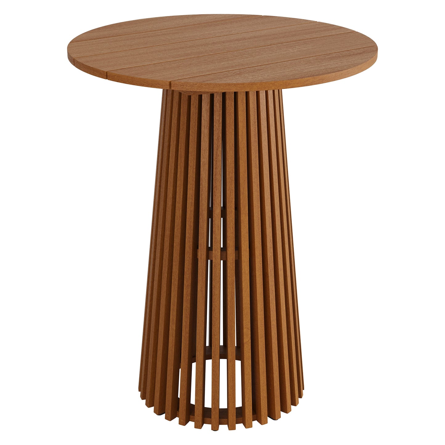 Lane 31 Inch Round Outdoor Patio Teak Wood Bar Table by Modway