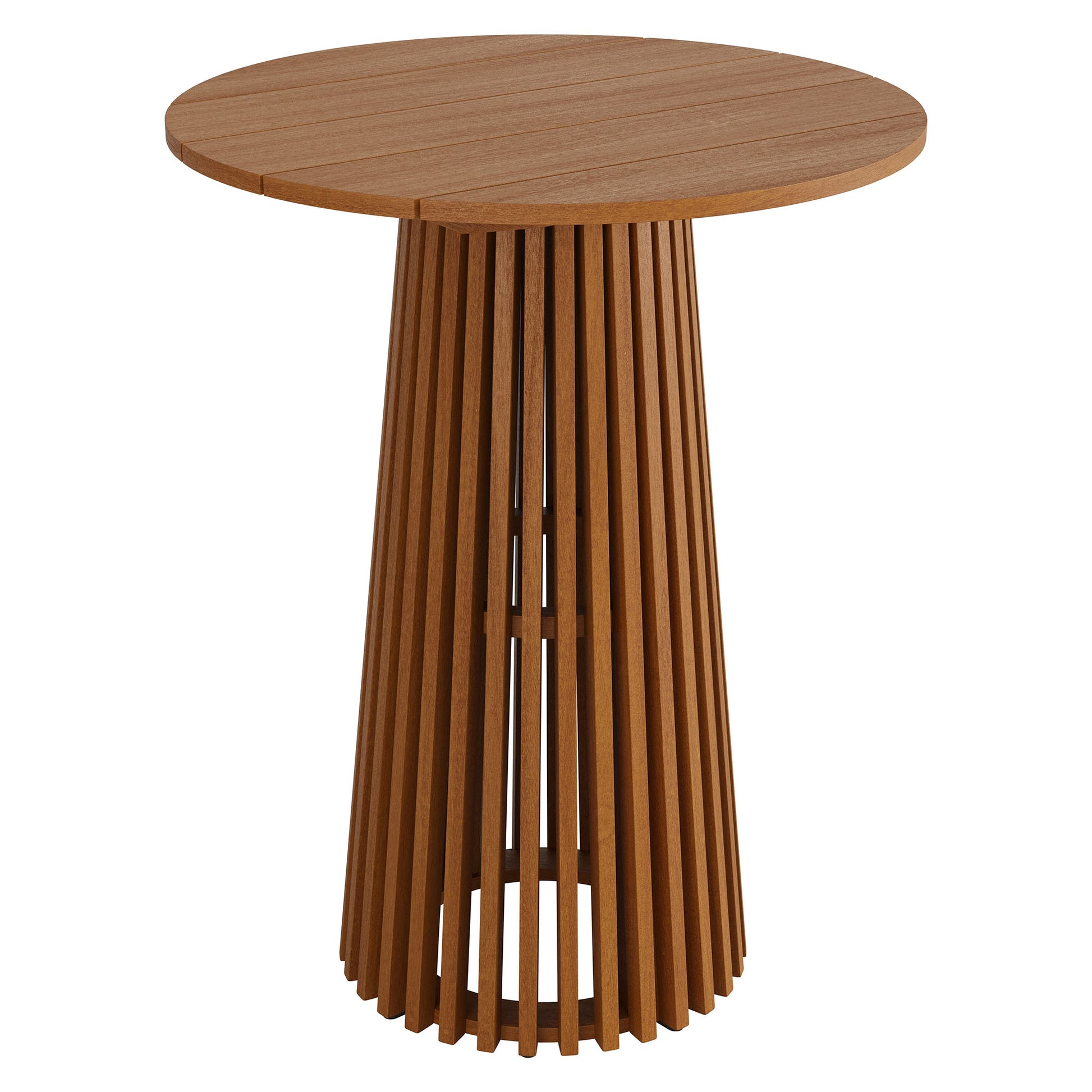 Lane 31 Inch Round Outdoor Patio Teak Wood Bar Table by Modway