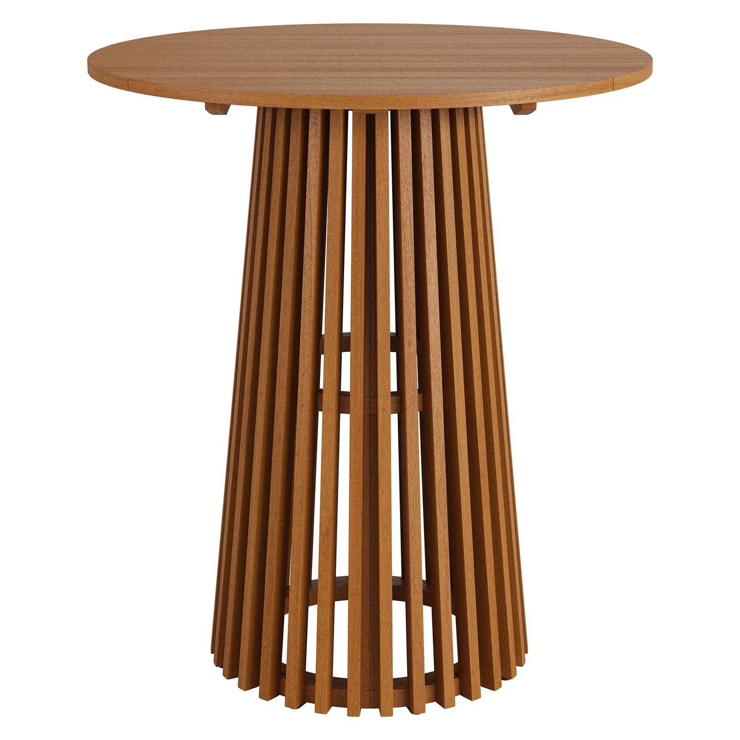 Lane 35 Inch Round Outdoor Patio Teak Wood Bar Table by Modway