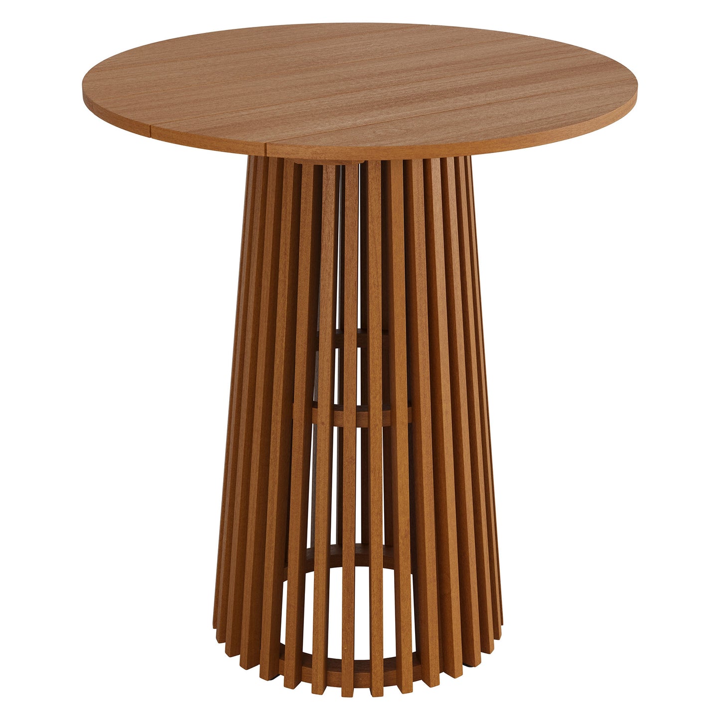 Lane 35 Inch Round Outdoor Patio Teak Wood Bar Table by Modway