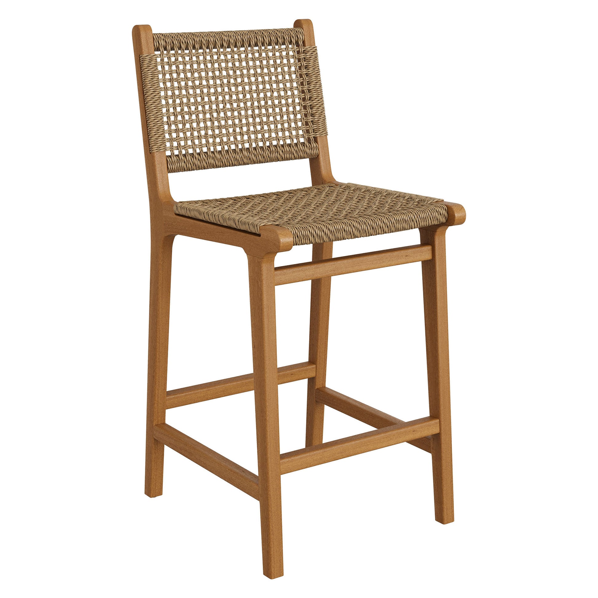 Rowe Outdoor Patio Teak Wood Counter Chairs Set of 2 by Modway