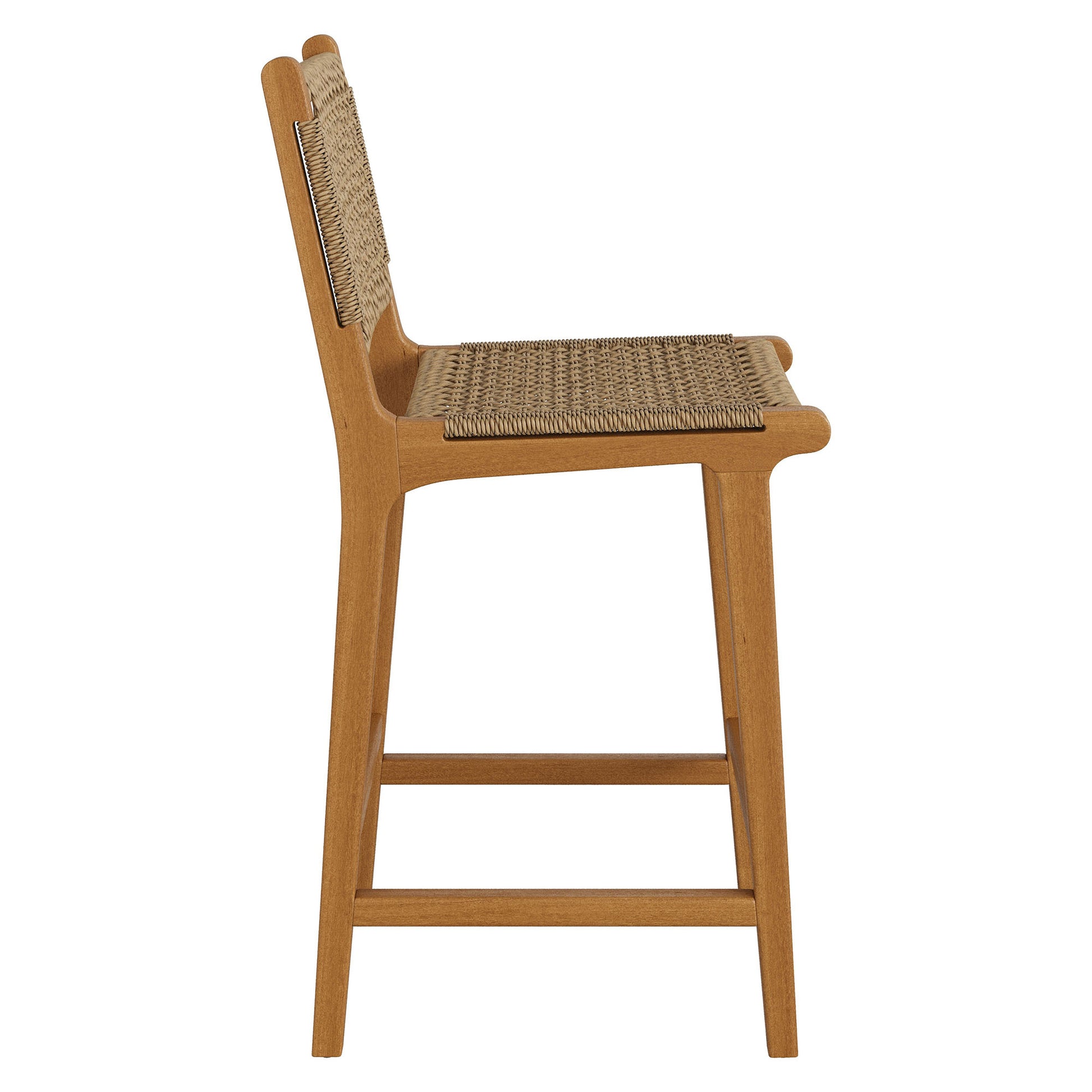 Rowe Outdoor Patio Teak Wood Counter Chairs Set of 2 by Modway