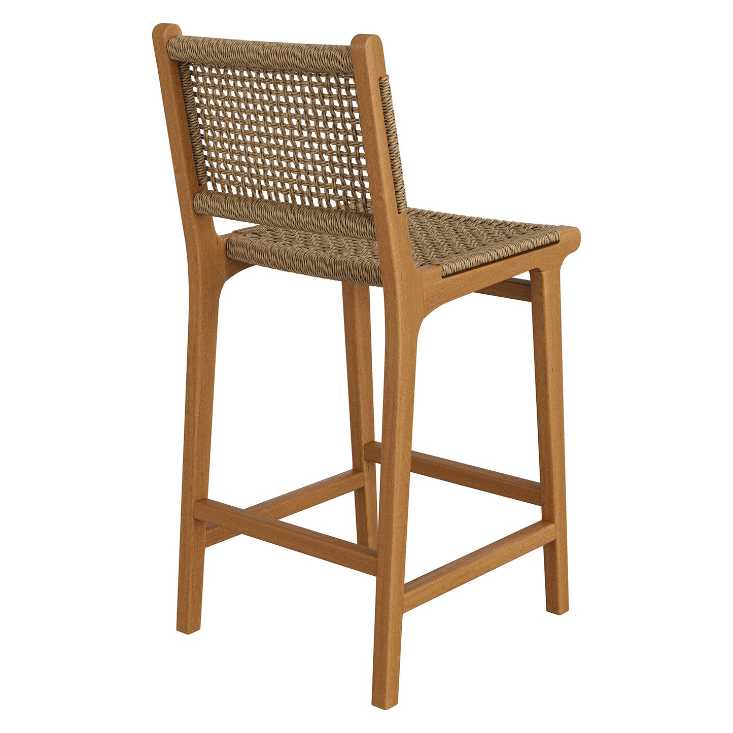 Rowe Outdoor Patio Teak Wood Counter Chairs Set of 2 by Modway