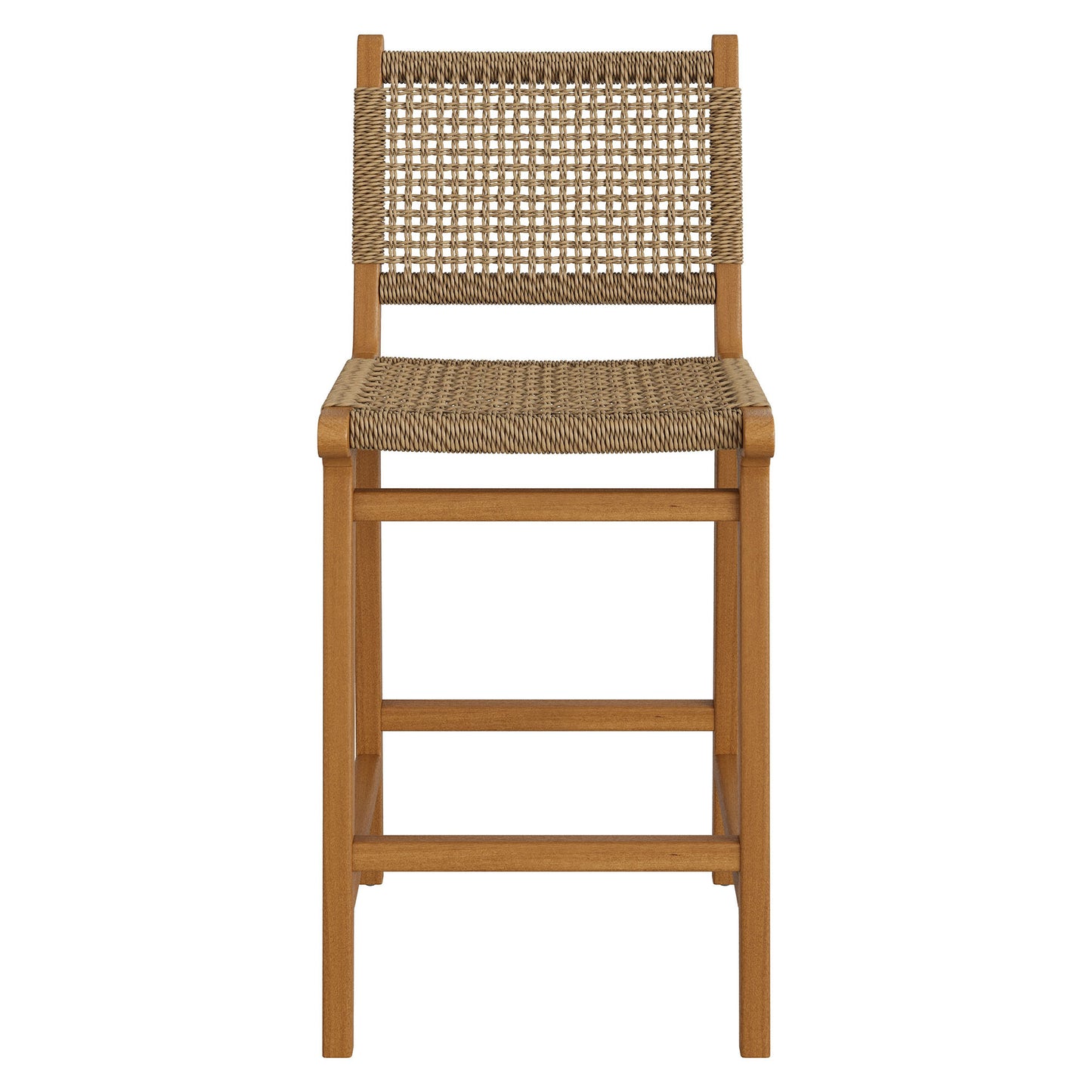 Rowe Outdoor Patio Teak Wood Counter Chairs Set of 2 by Modway
