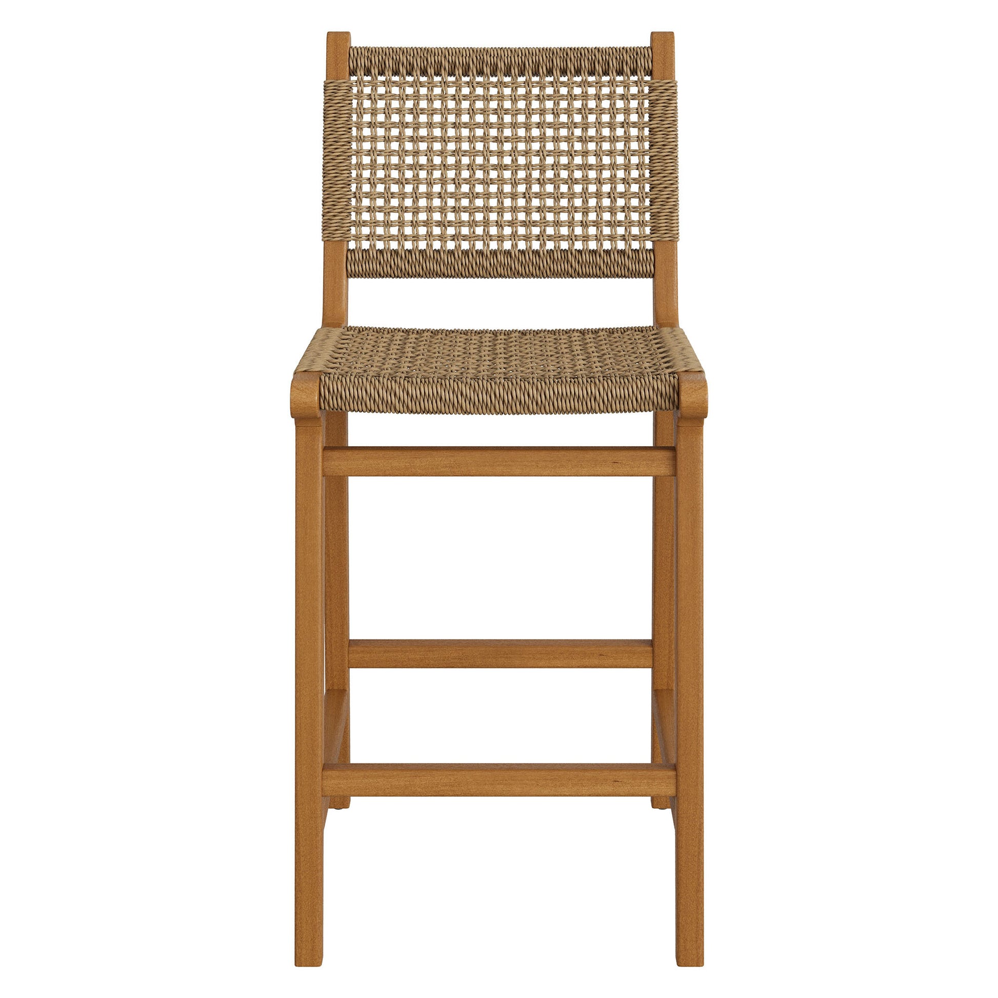 Rowe Outdoor Patio Teak Wood Counter Chairs Set of 2 by Modway