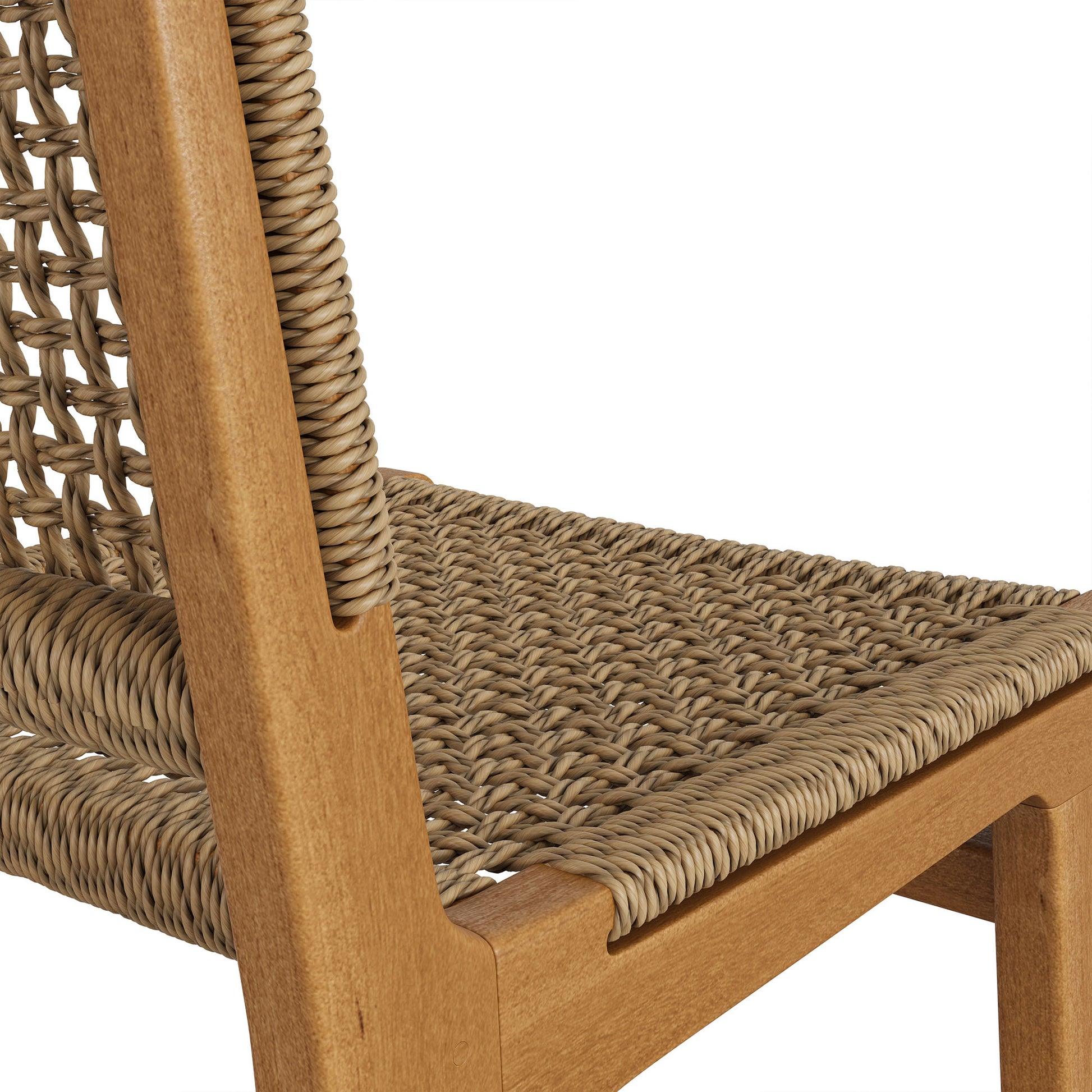 Rowe Outdoor Patio Teak Wood Bar Chairs Set of 2 by Modway