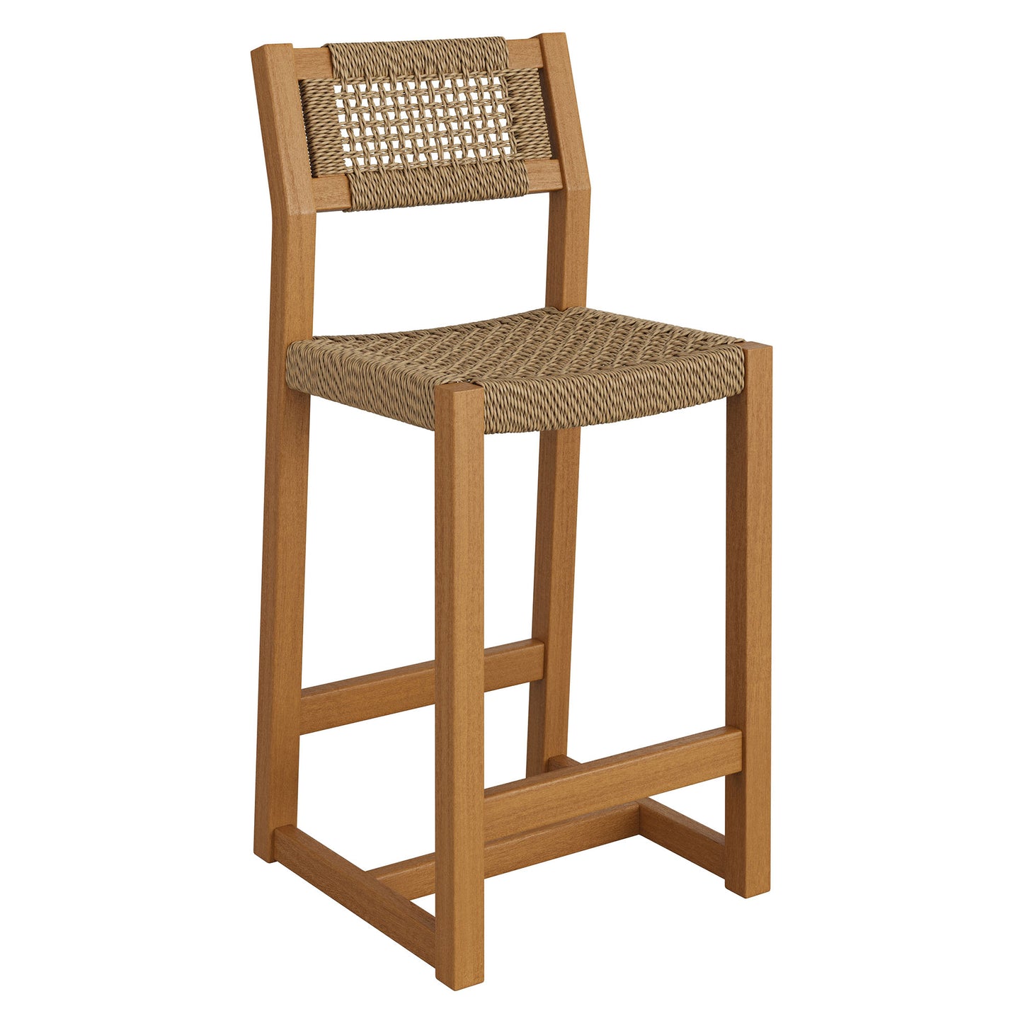 Reed 40 Inch Outdoor Patio Outdoor Teak Wood Counter Stool by Modway