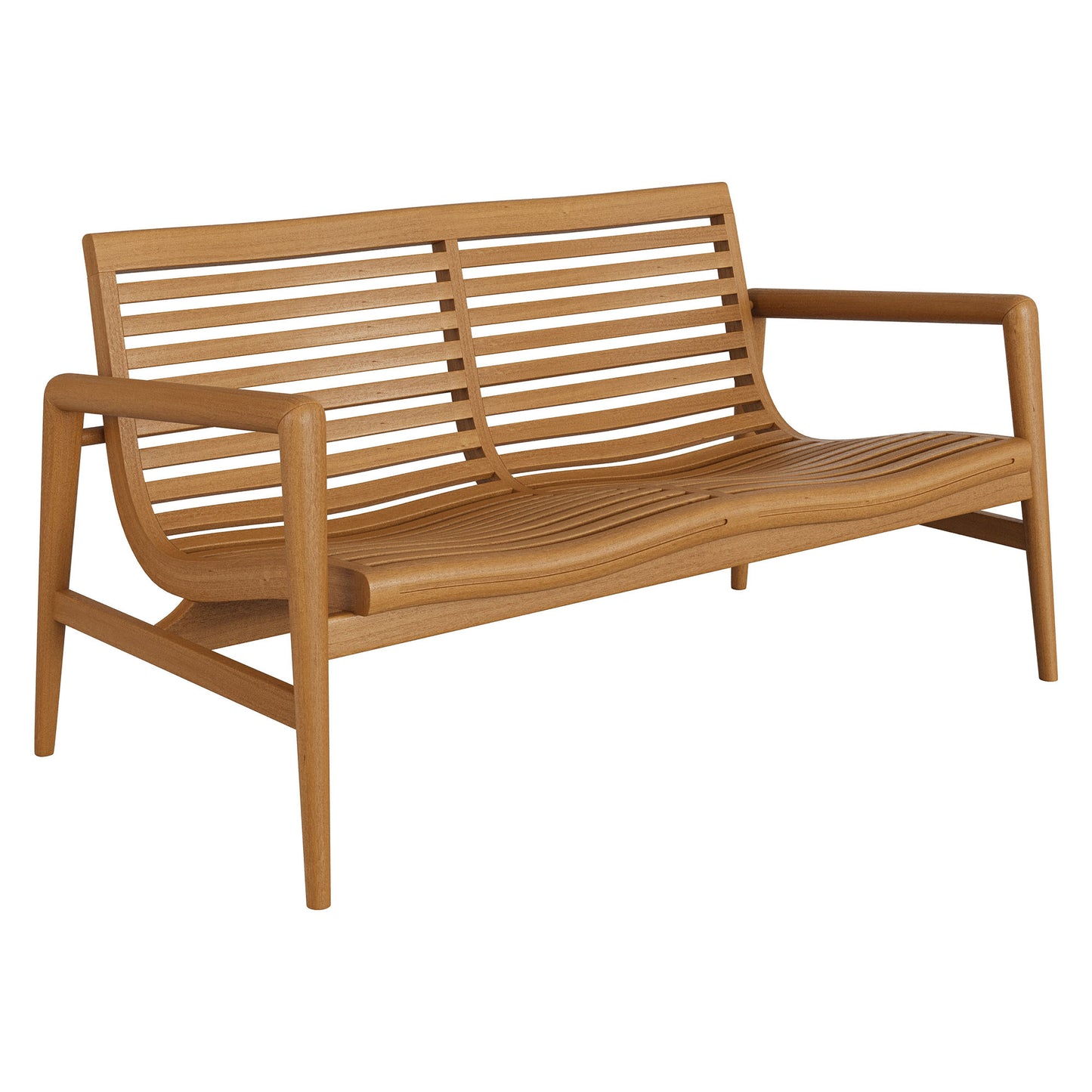 Hayden 56 Inch Outdoor Patio Teak Wood Loveseat by Modway