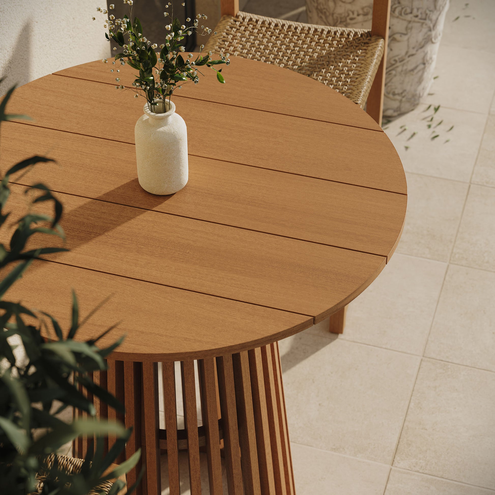 Rowe 5-Piece Outdoor Patio Teak Wood Bar Set by Modway