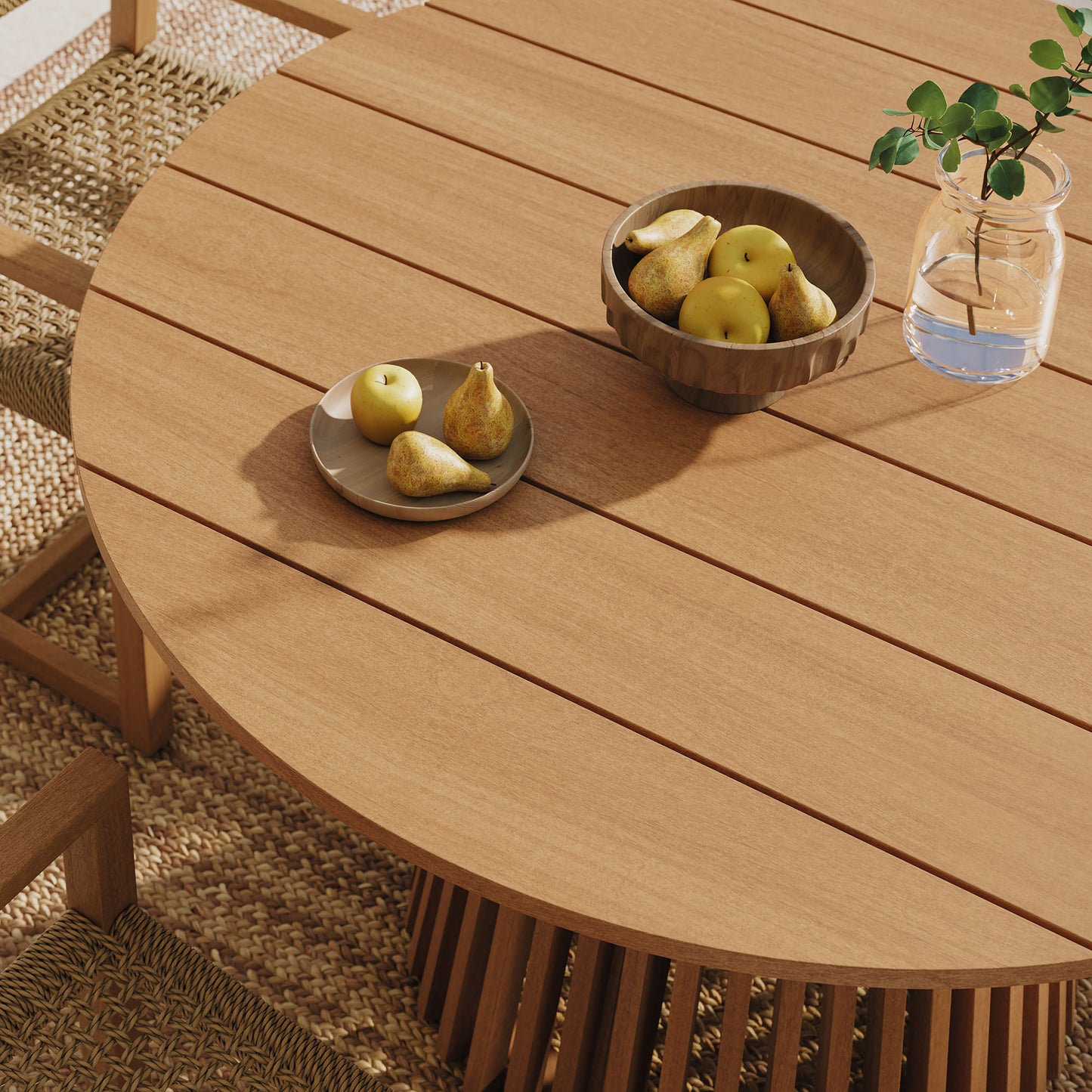 Rowe 5-Piece Outdoor Patio Teak Wood Dining Set by Modway