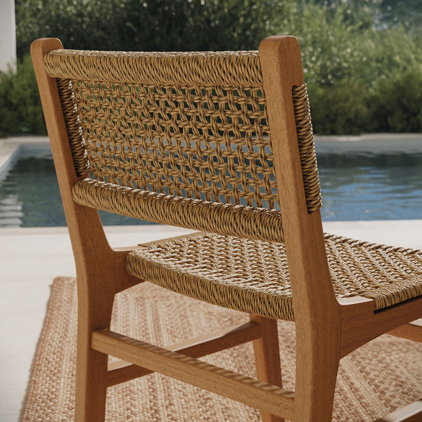 Rowe 5-Piece Outdoor Patio Teak Wood Dining Set by Modway