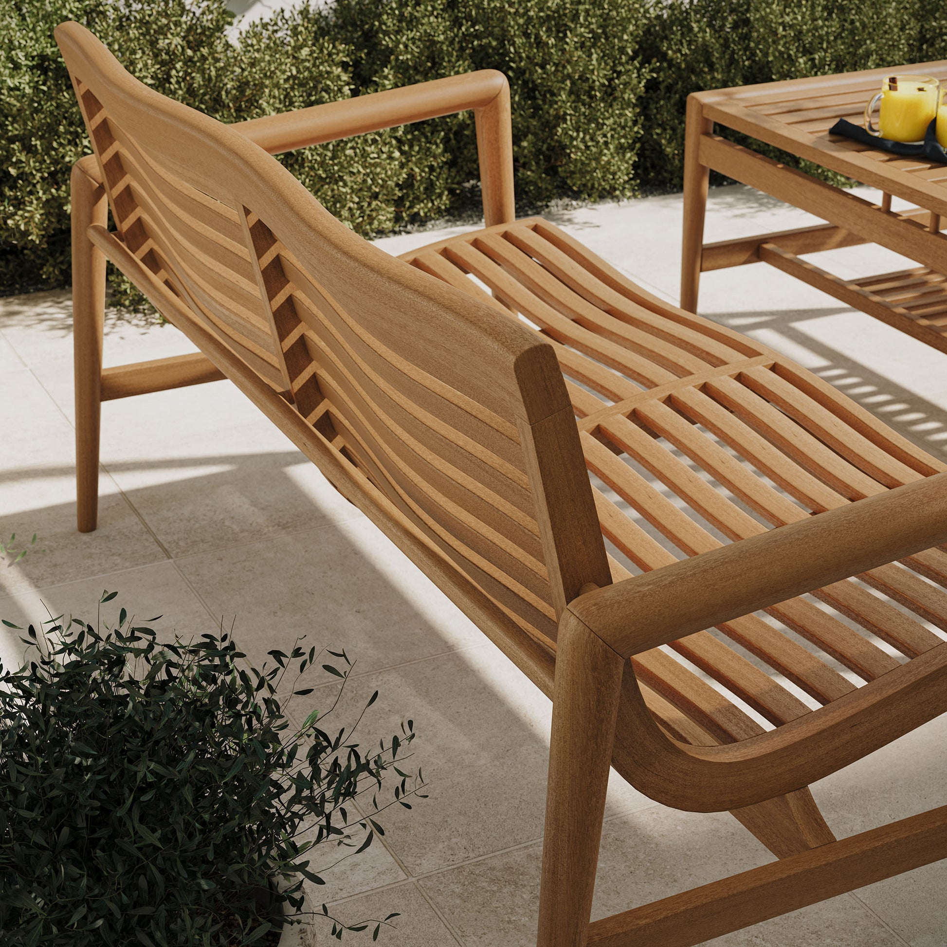 Hayden 4-Piece Outdoor Patio Teak Wood Furniture Set by Modway