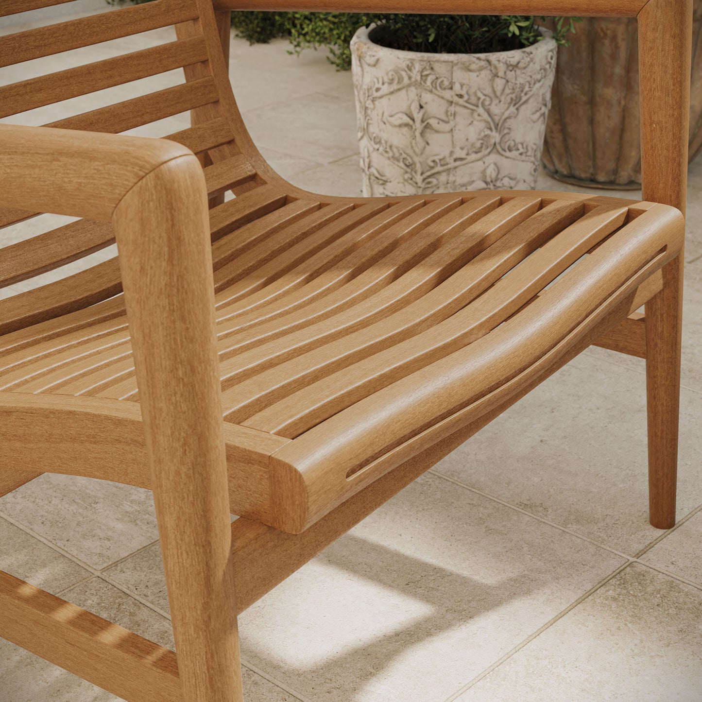Hayden Outdoor Patio Teak Wood Armchairs Set of 2 by Modway