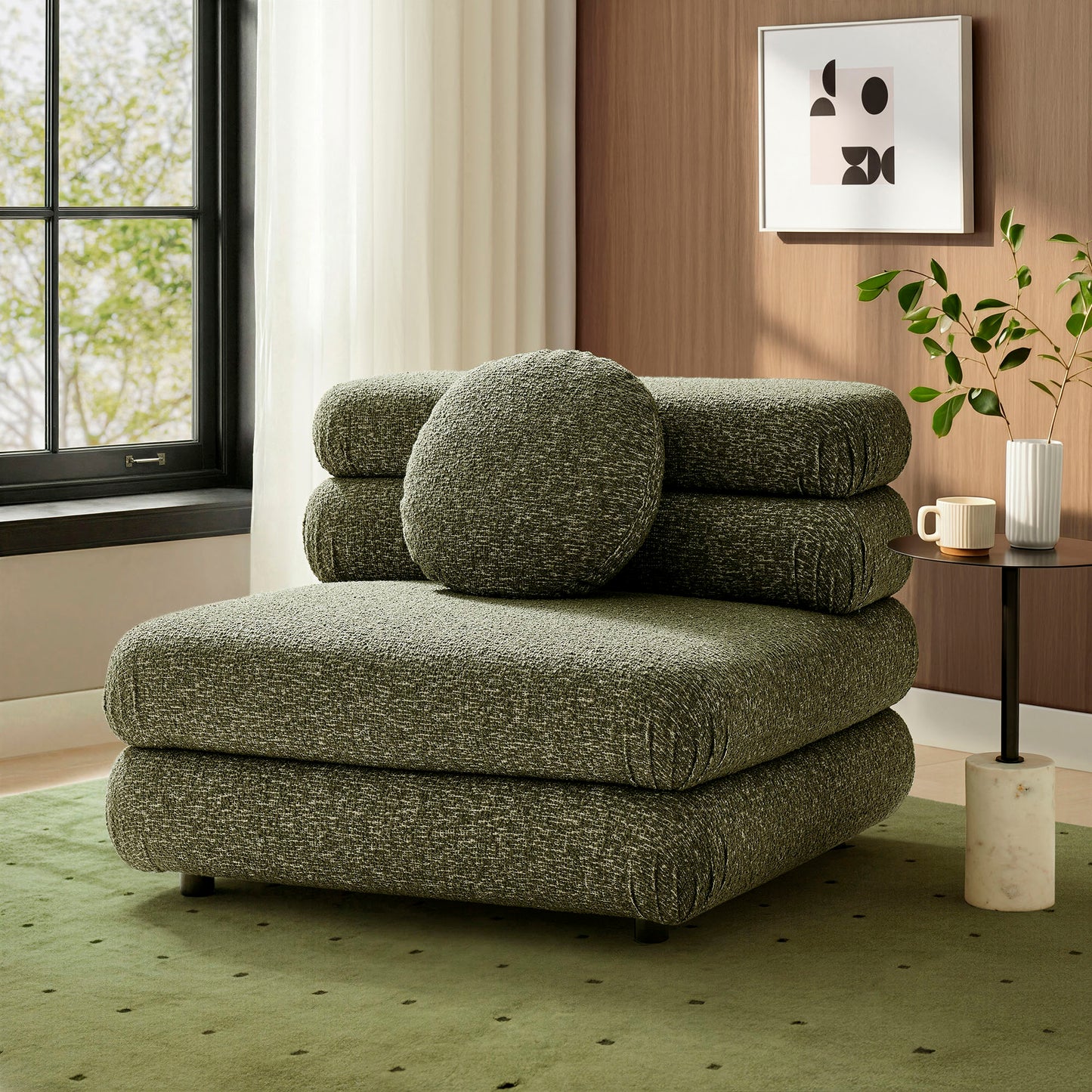 Jubilee Upholstered Modular Armless Chair by Modway