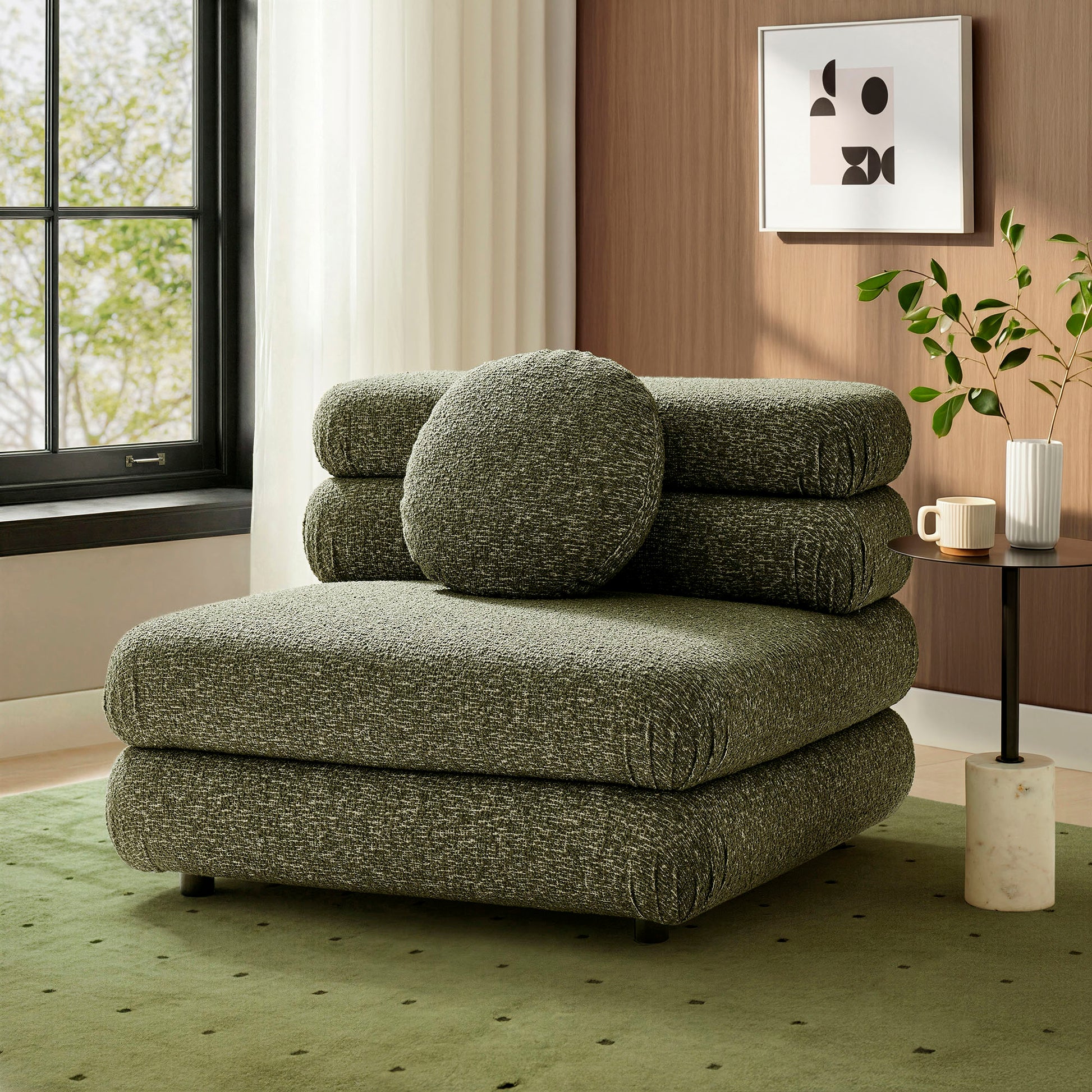 Jubilee Upholstered Modular Armless Chair by Modway