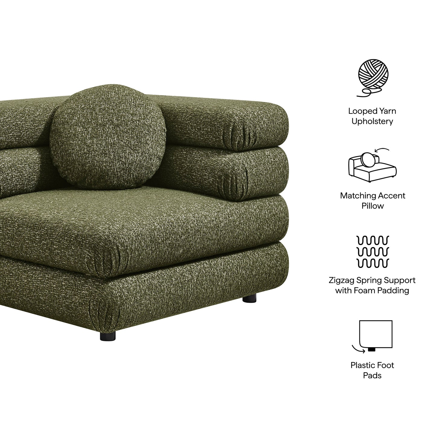 Jubilee Upholstered Modular Corner Chair by Modway
